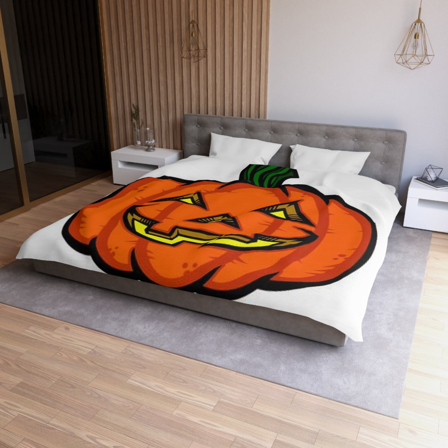 Microfiber Duvet Cover Halloween Jack-O-Lantern