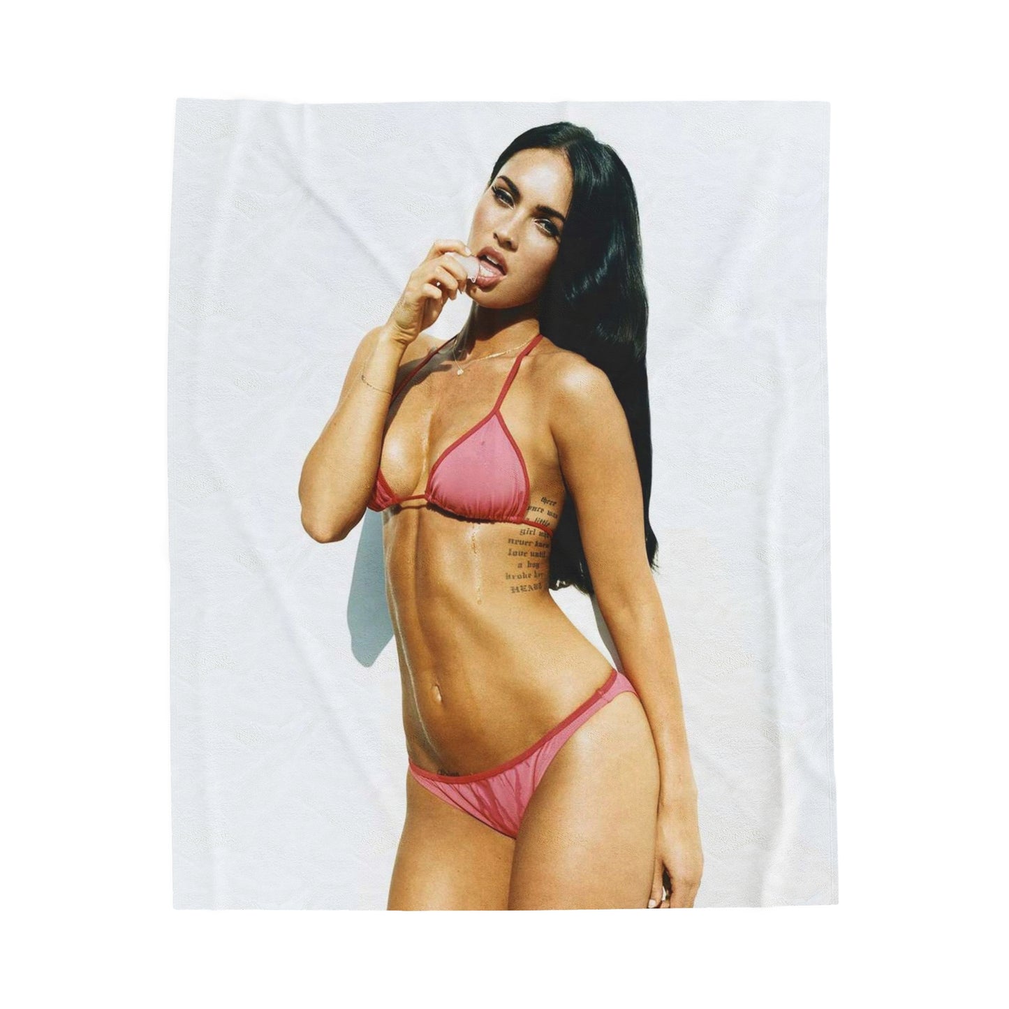 Velveteen Plush Blanket Megan Fox