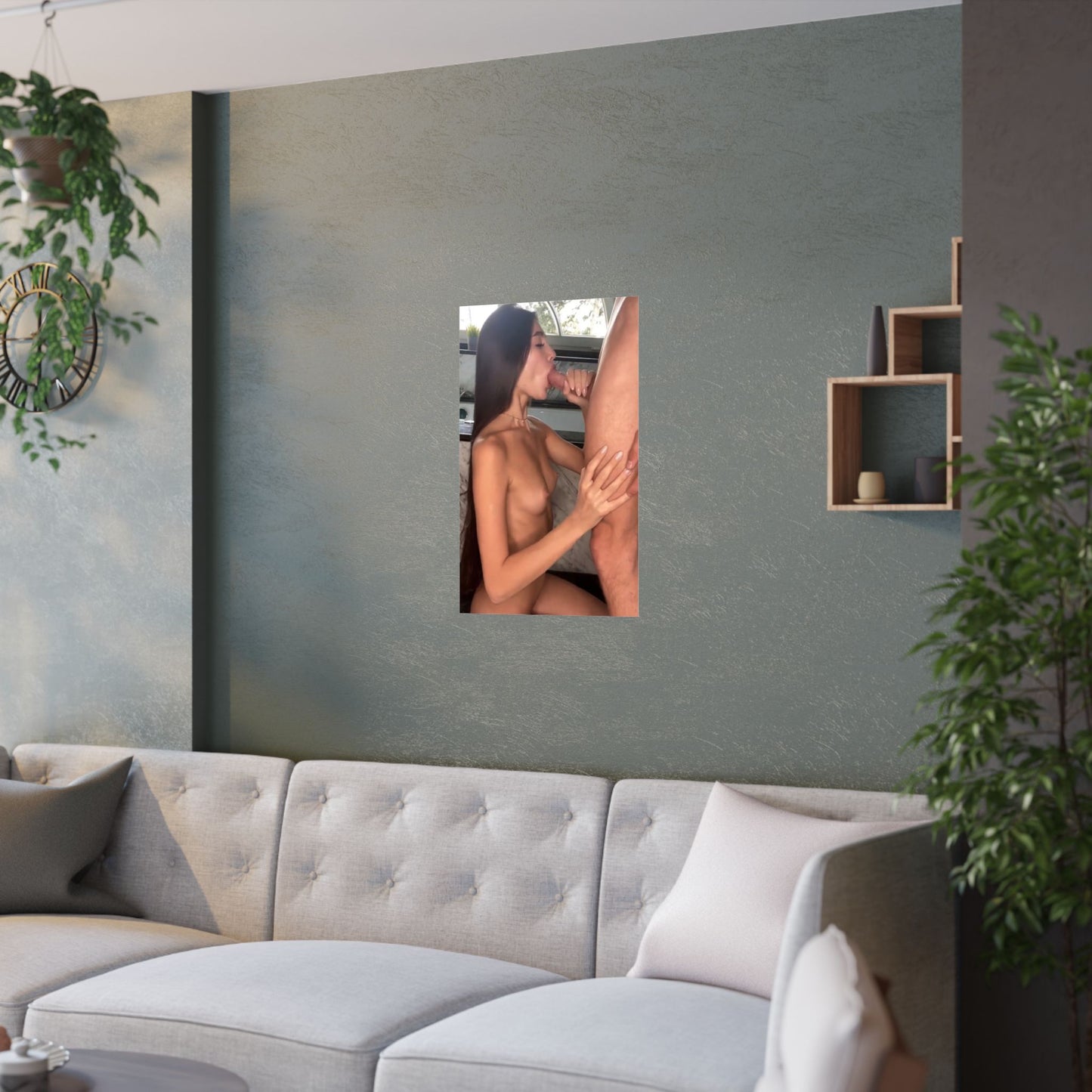 Satin Posters (210gsm) Skinny Teen Sucking Cock