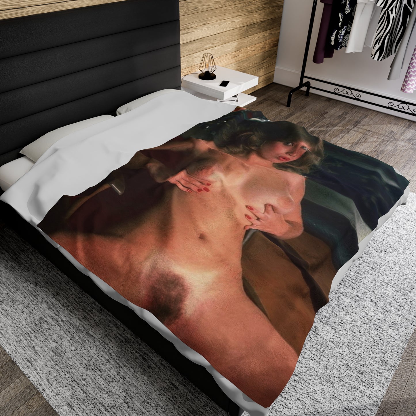 Velveteen Plush Blanket Retro Porn Star Traci