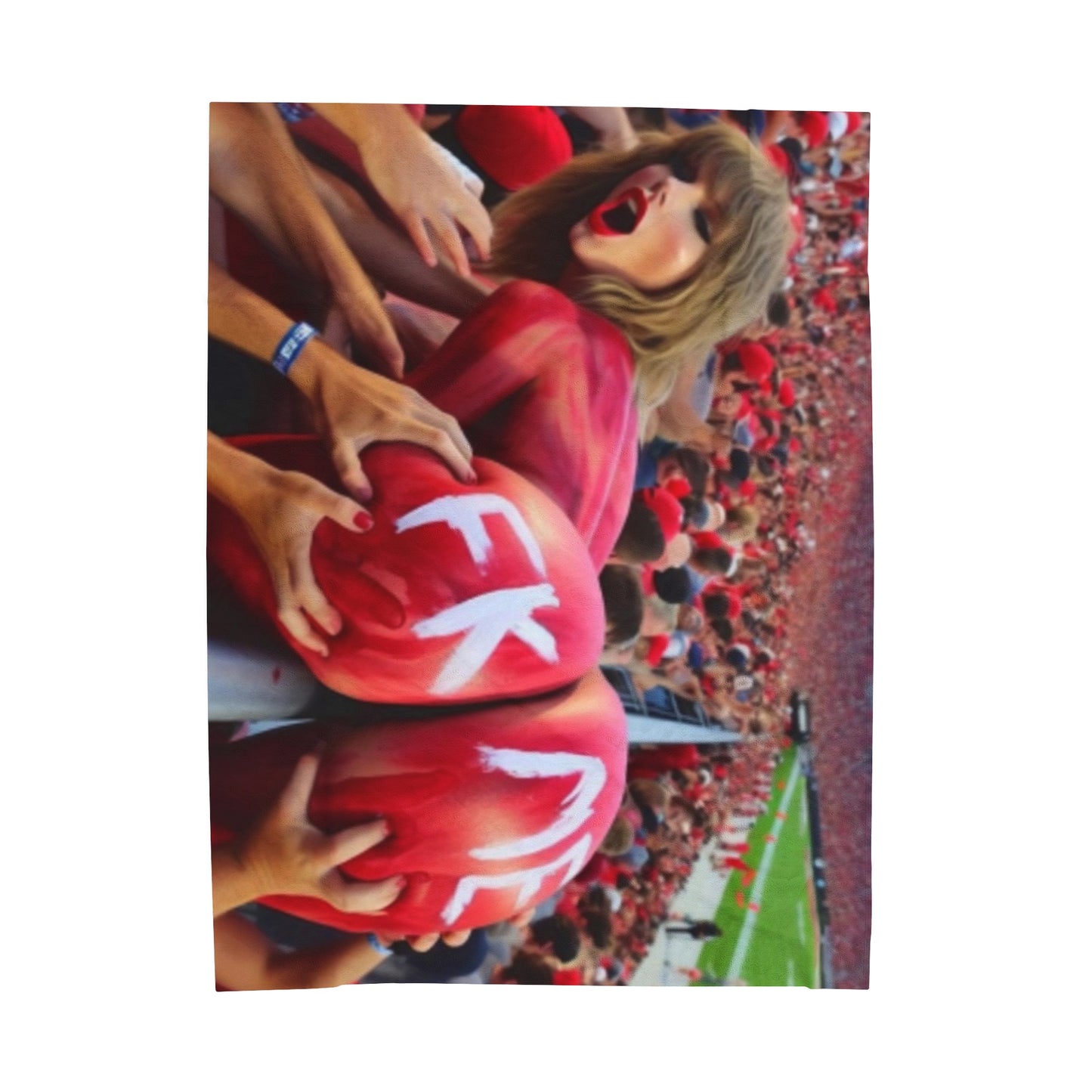 Velveteen Plush Blanket Taylor Swift AI Nudes