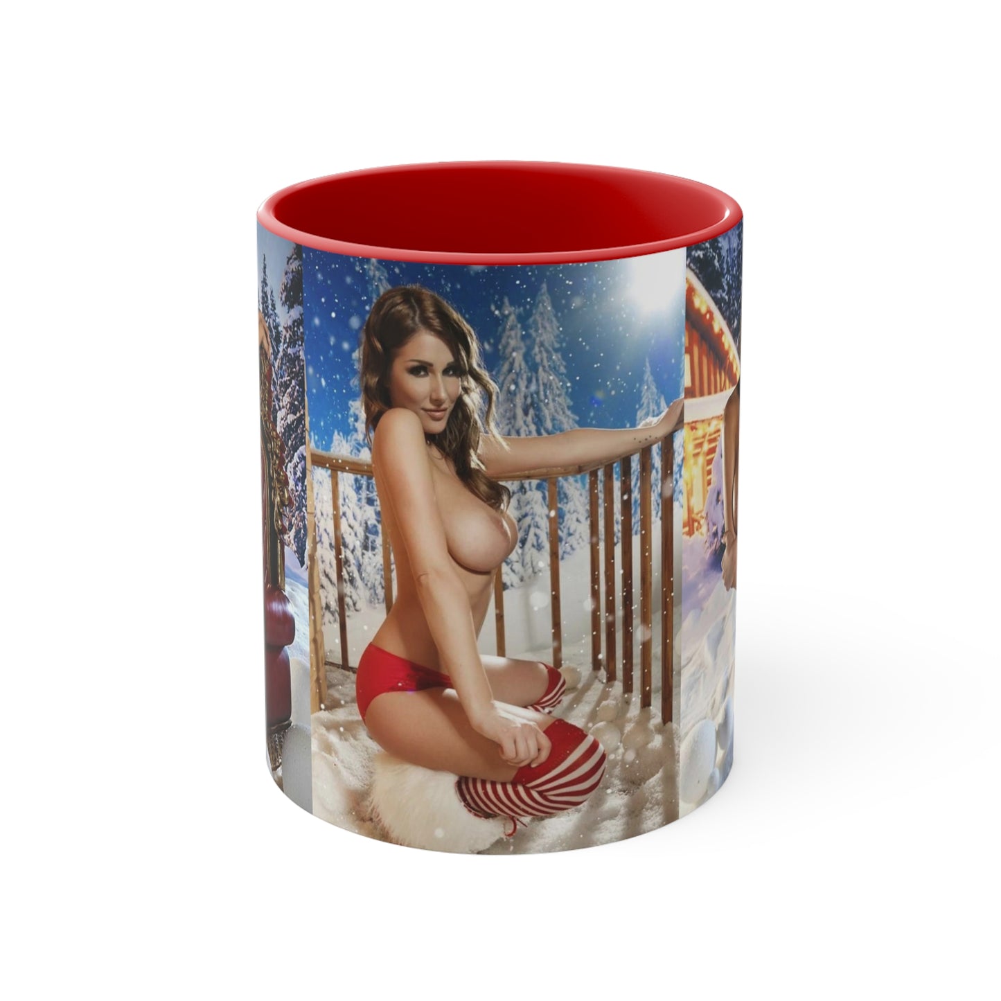 Accent Coffee Mug, 11oz Nude Christmas Pornstars