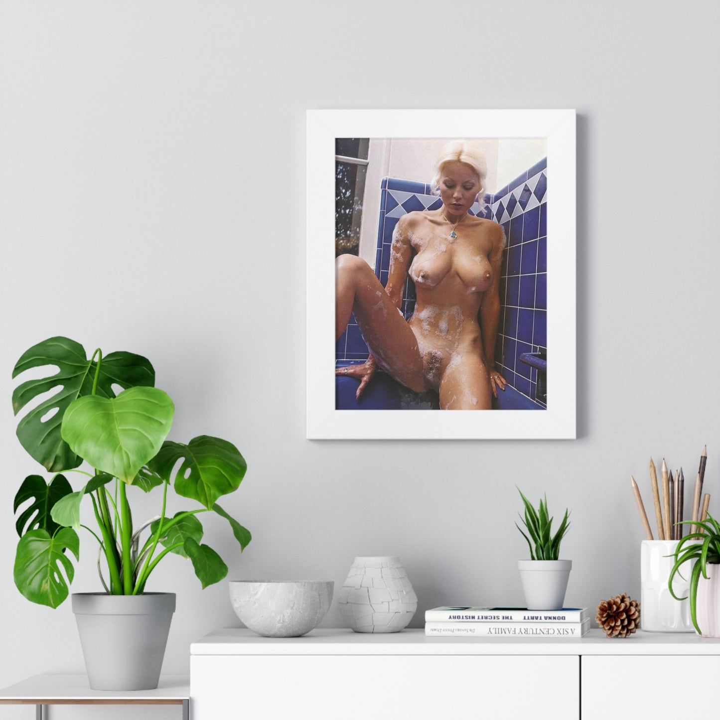 Framed Vertical Poster Porn Star Seka Nude