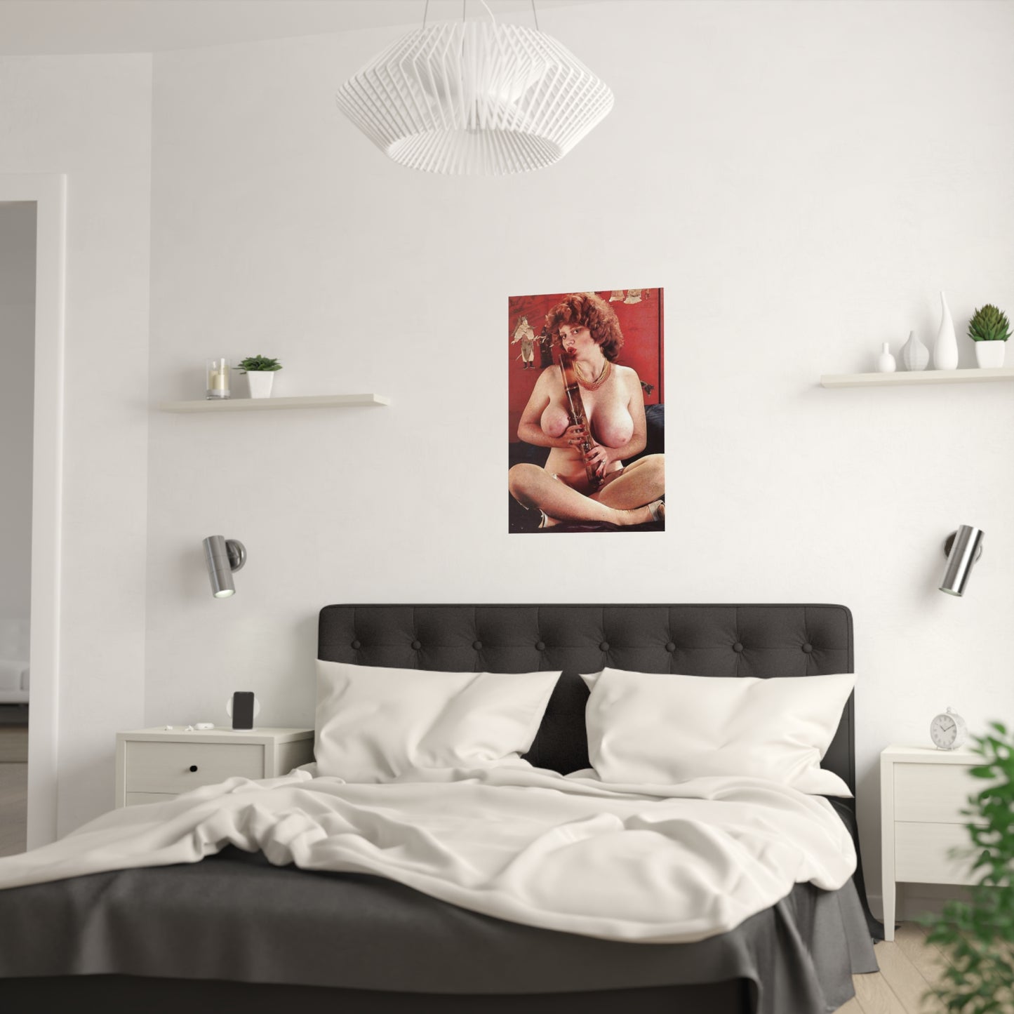 Satin Posters (210gsm) Retro Pornstar Lisa De Leeuw Nude