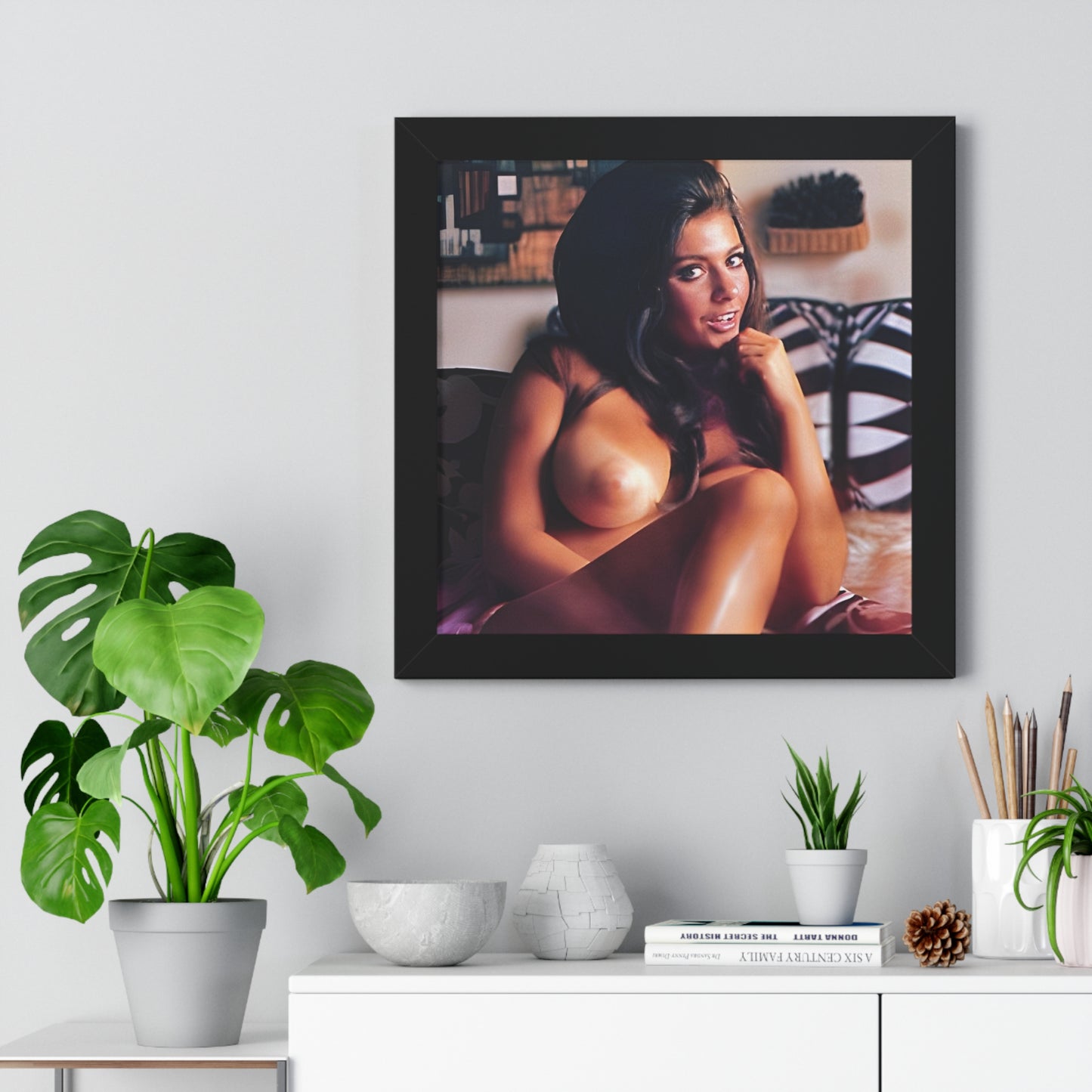 Framed Vertical Poster Playboy Playmate Cynthia Myers nude