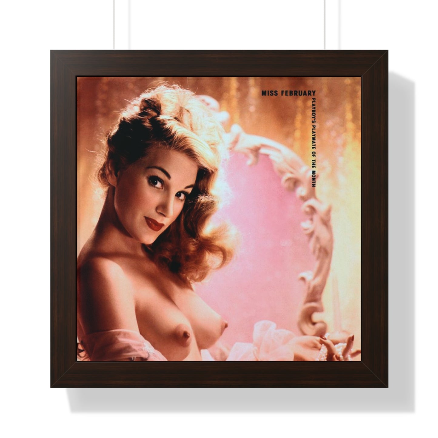 Framed Vertical Poster Playboy Playmate February 1954 Margaret Scott