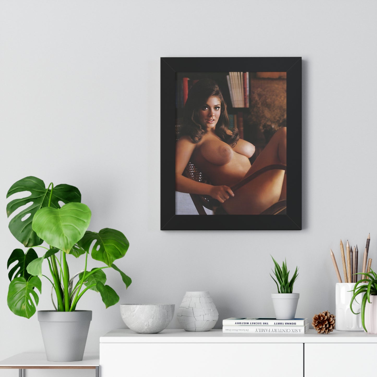 Framed Vertical Poster Playboy Playmate Cynthia Myers Nude