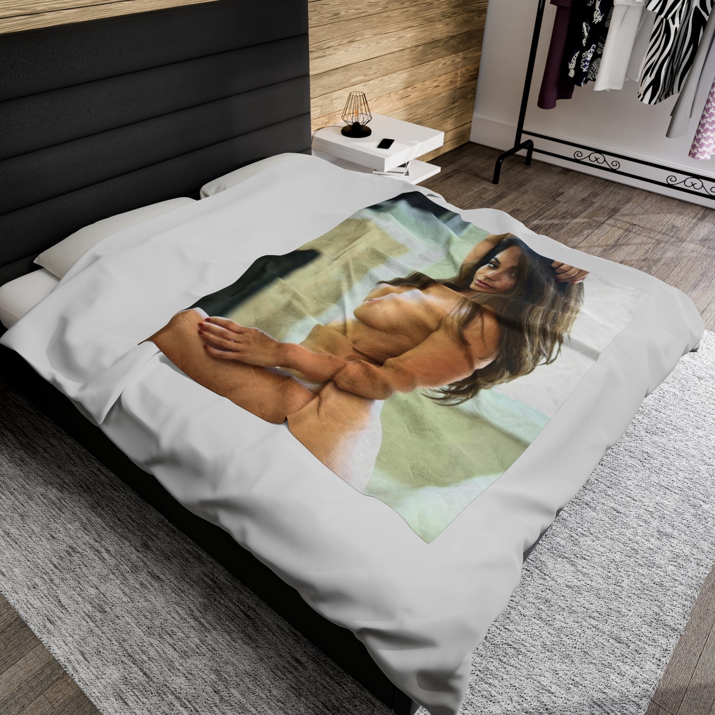 Velveteen Plush Blanket Eva Lovia Nude