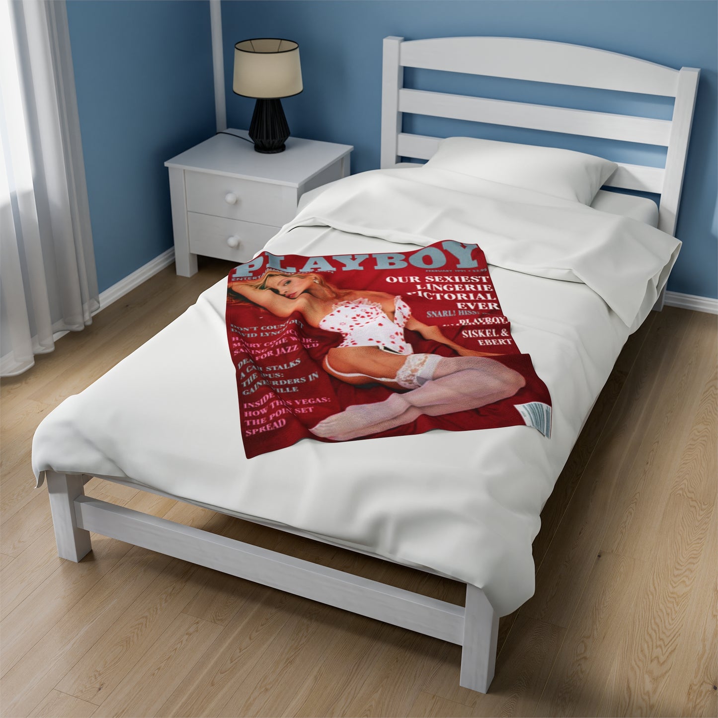 Velveteen Plush Blanket Play Boy Cover February 1991 Pamela Anderson