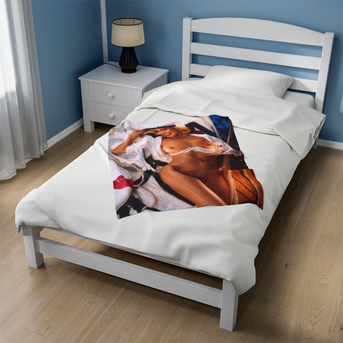 Velveteen Plush Blanket Playboy Playmate September 1993 Carrie Westcott