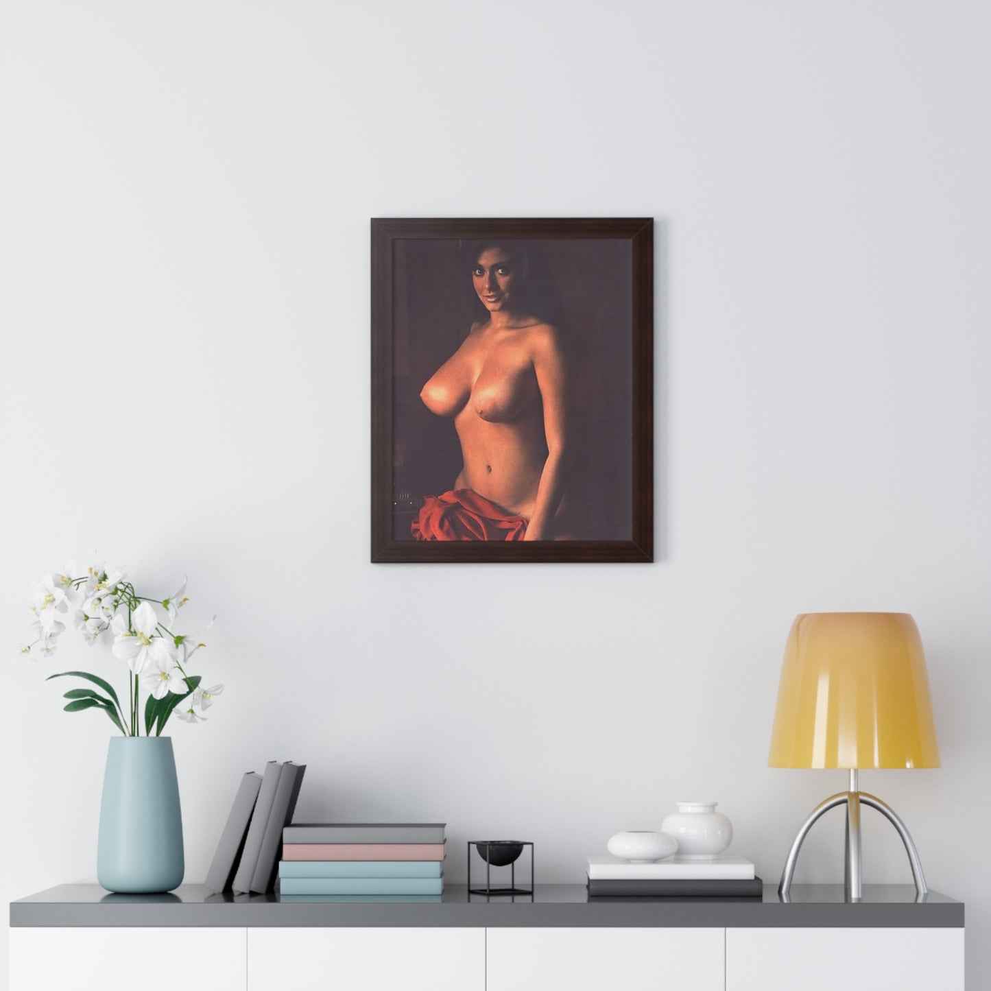 Framed Vertical Poster Playboy Playmate Cynthia Myers Nude