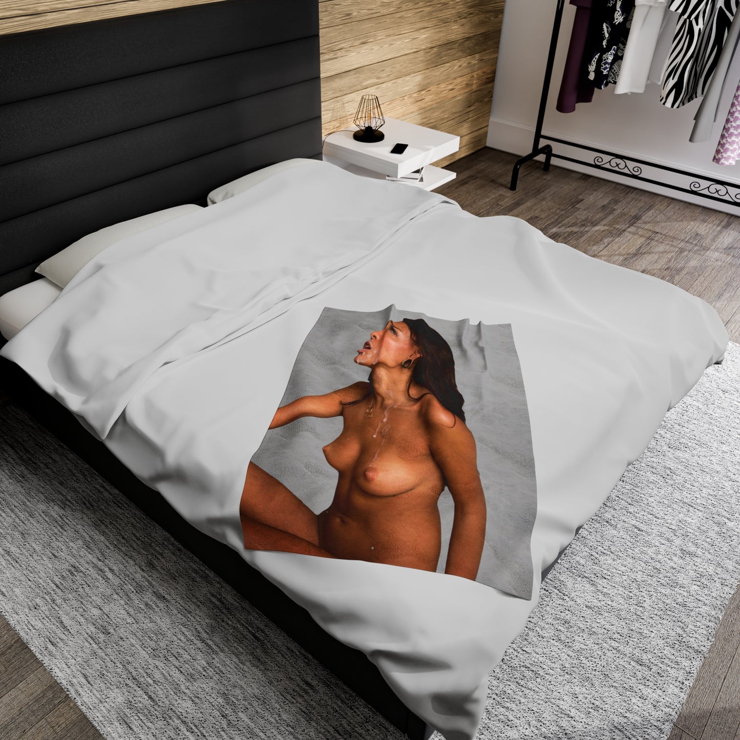 Velveteen Plush Blanket Janice Griffith Nude