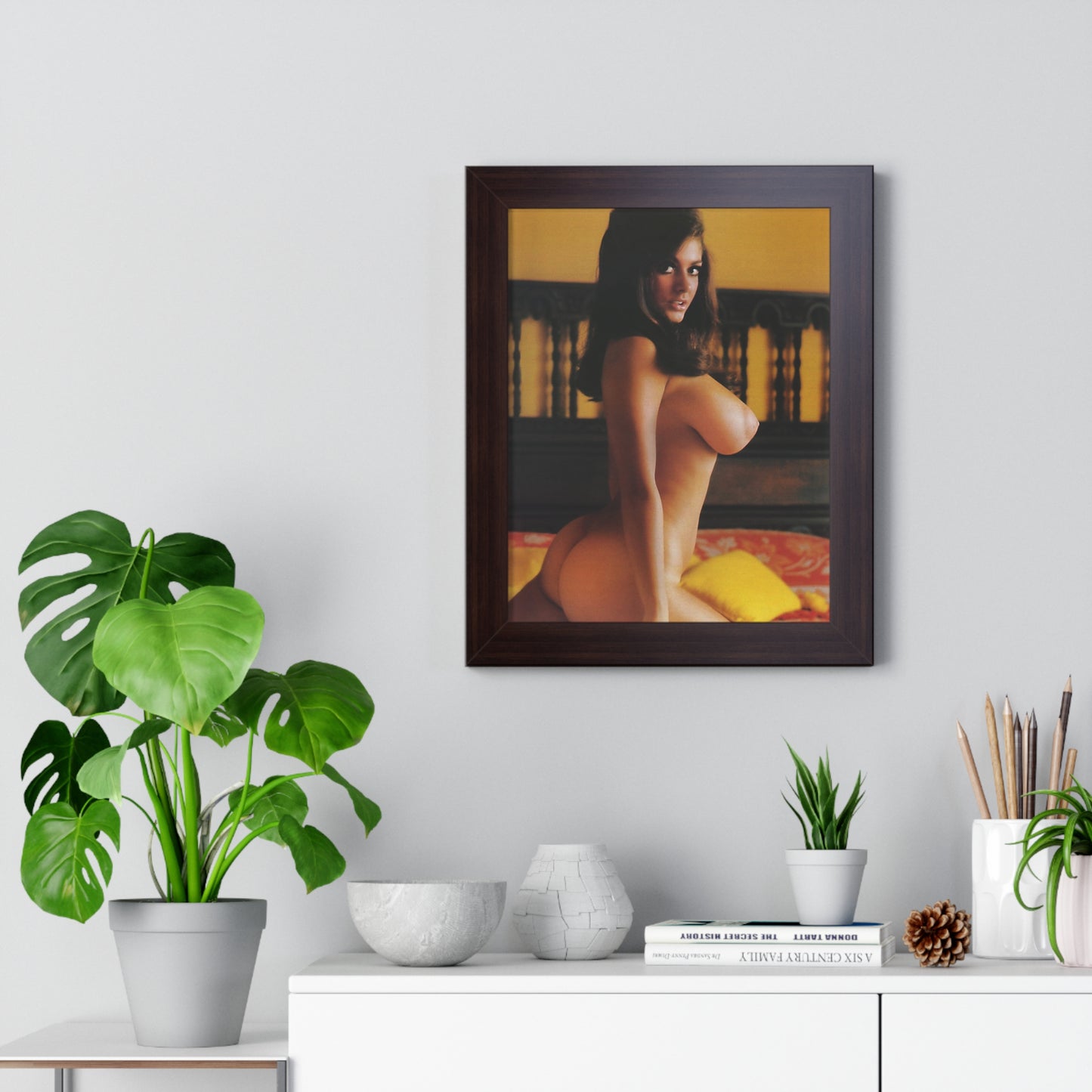 Framed Vertical Poster Playboy Playmate Cynthia Myers Nude