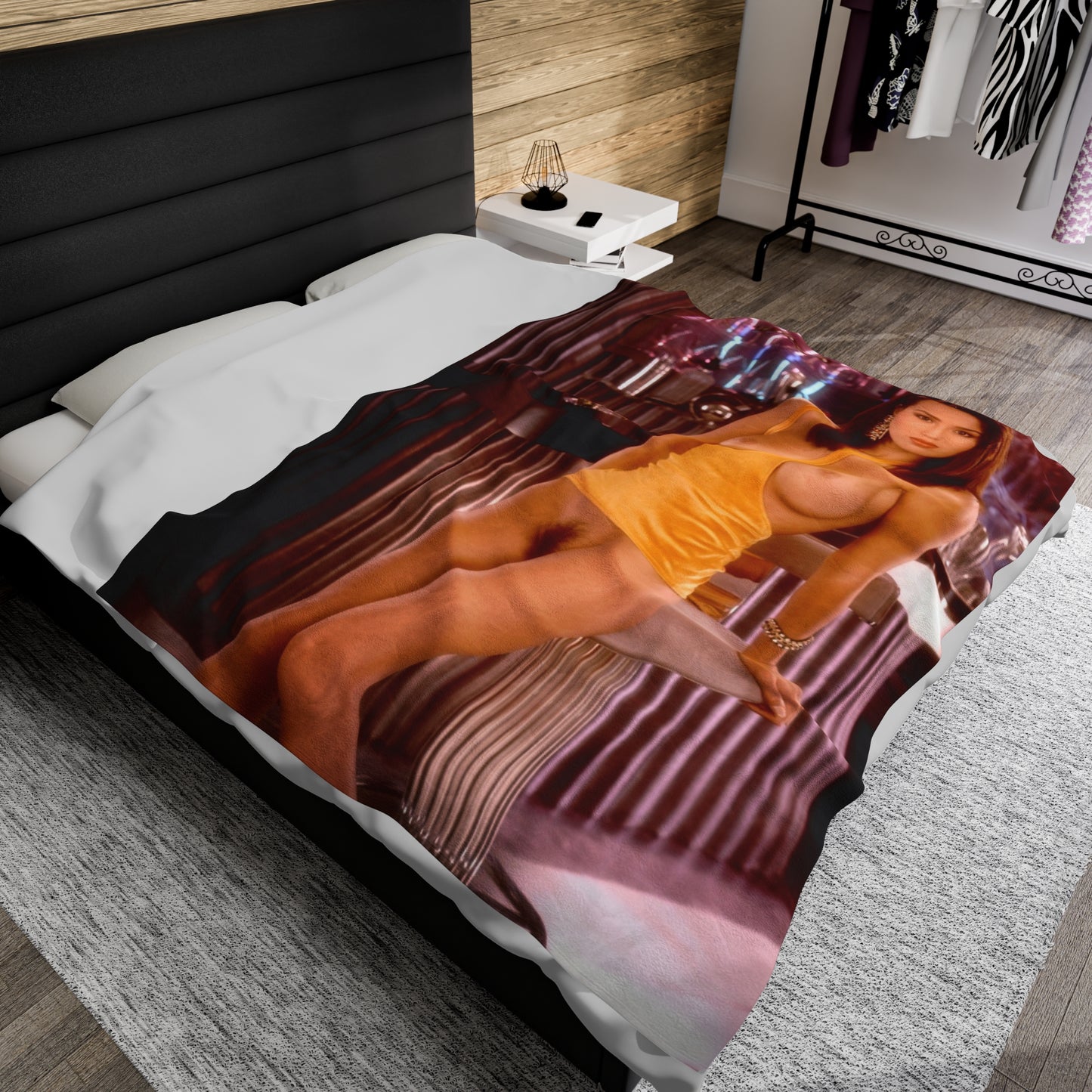 Velveteen Plush Blanket Playboy Playmate September 1993 Morena Corwin