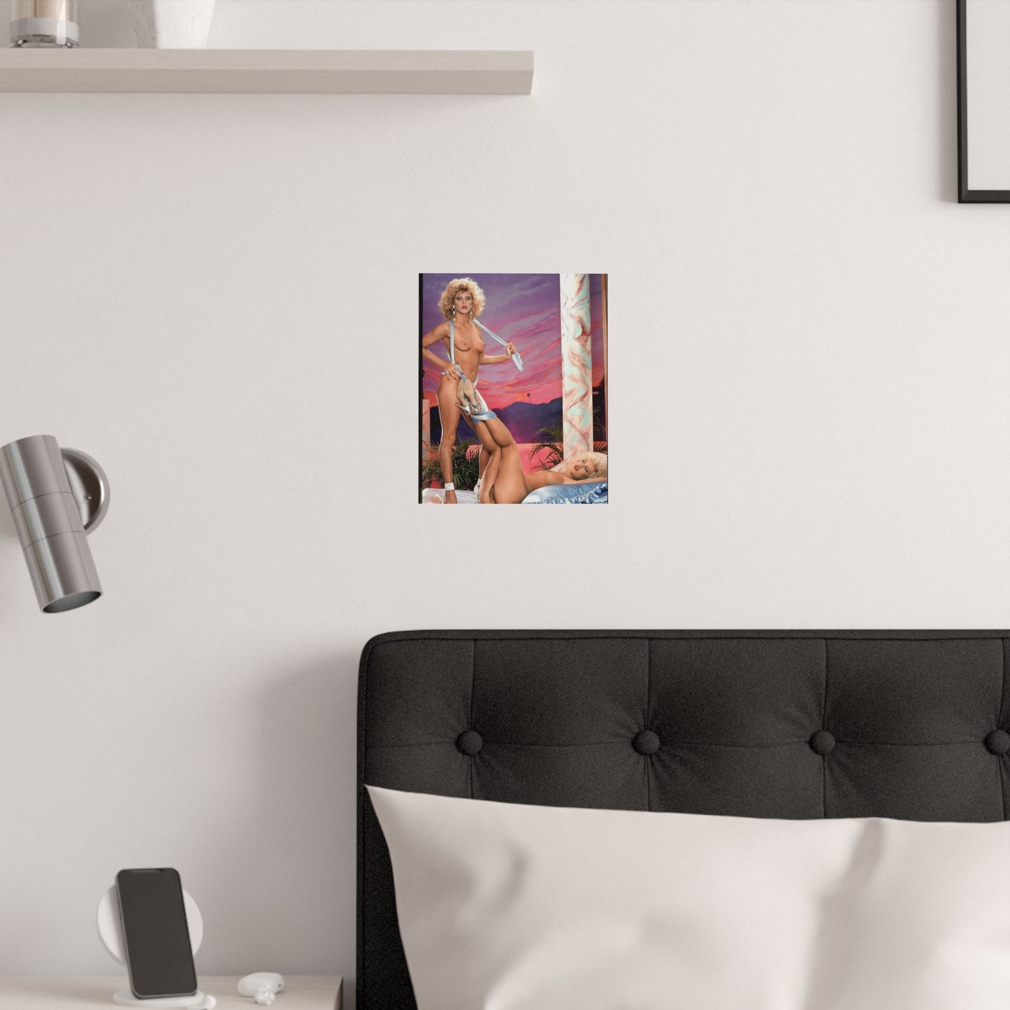 Satin Posters (210gsm) Retro 1980s Porn Star Amber Lynn & Ginger Lynn