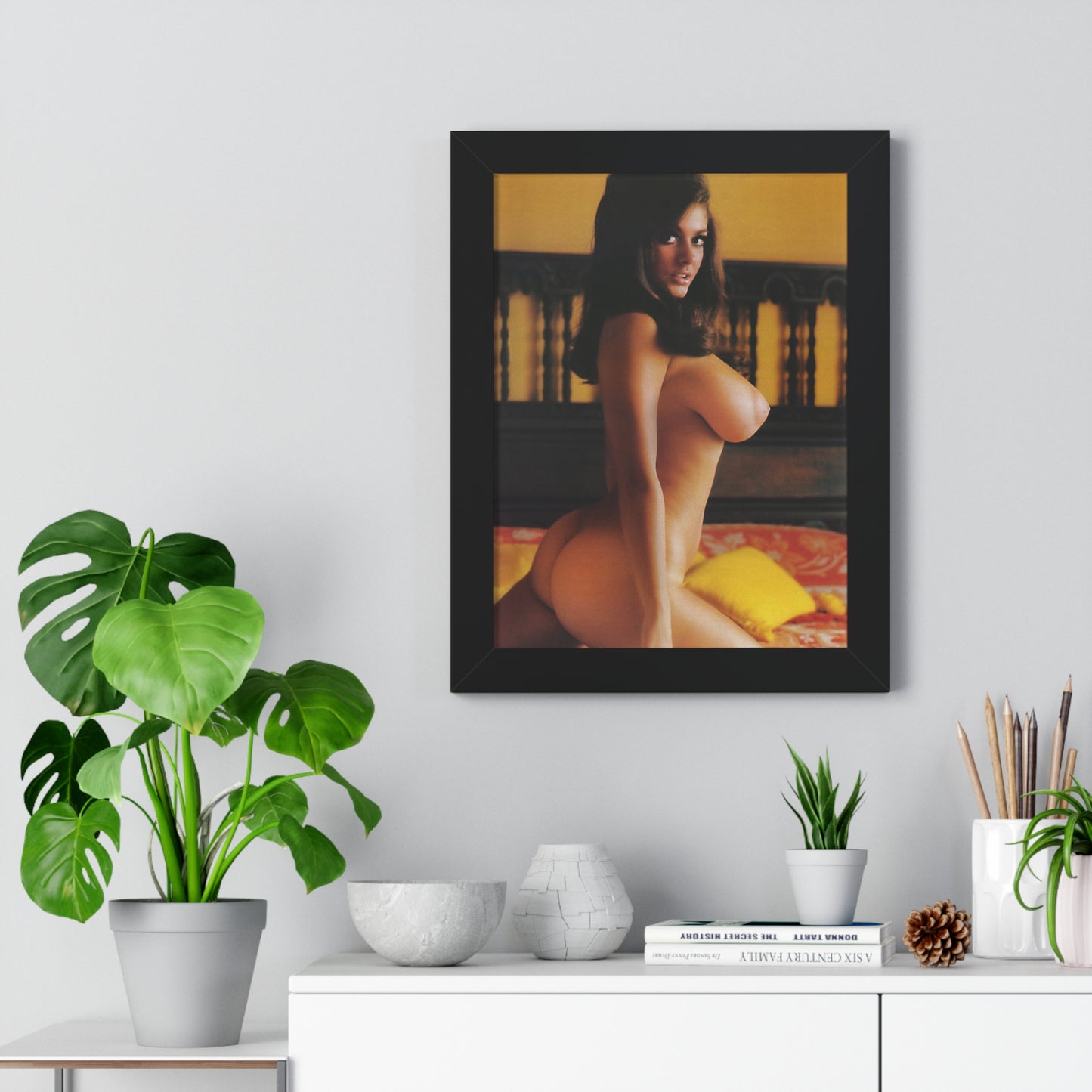 Framed Vertical Poster Playboy Playmate Cynthia Myers Nude