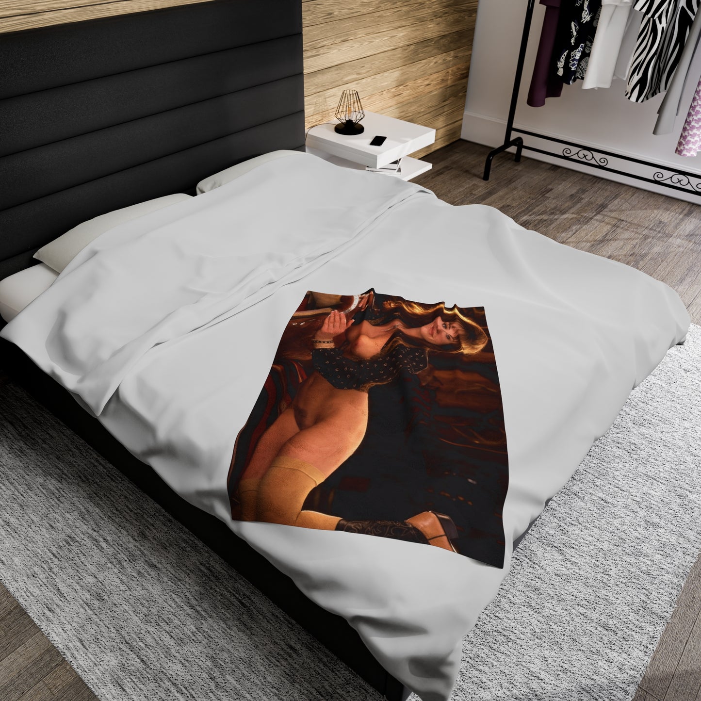 Velveteen Plush Blanket Playboy Playmate September 1996 Jennifer Allan