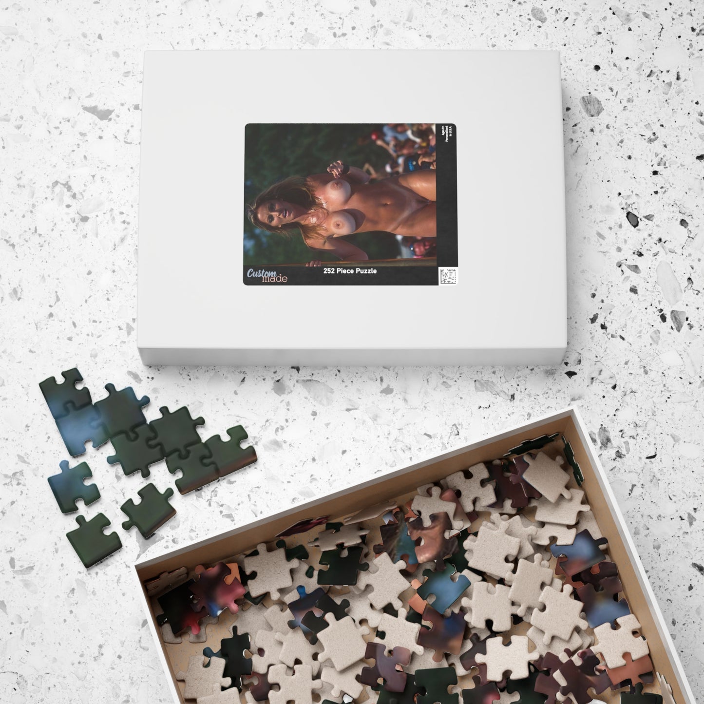 Puzzle (110, 252, 520, 1014-piece) Retro Adult Star Janine Lindenmulder Nude