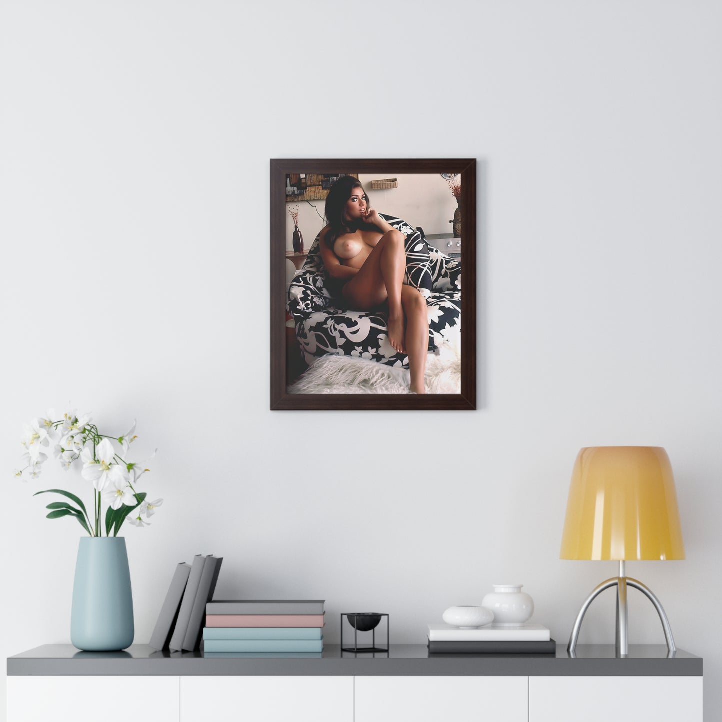 Framed Vertical Poster Playboy Playmate Cynthia Myers nude