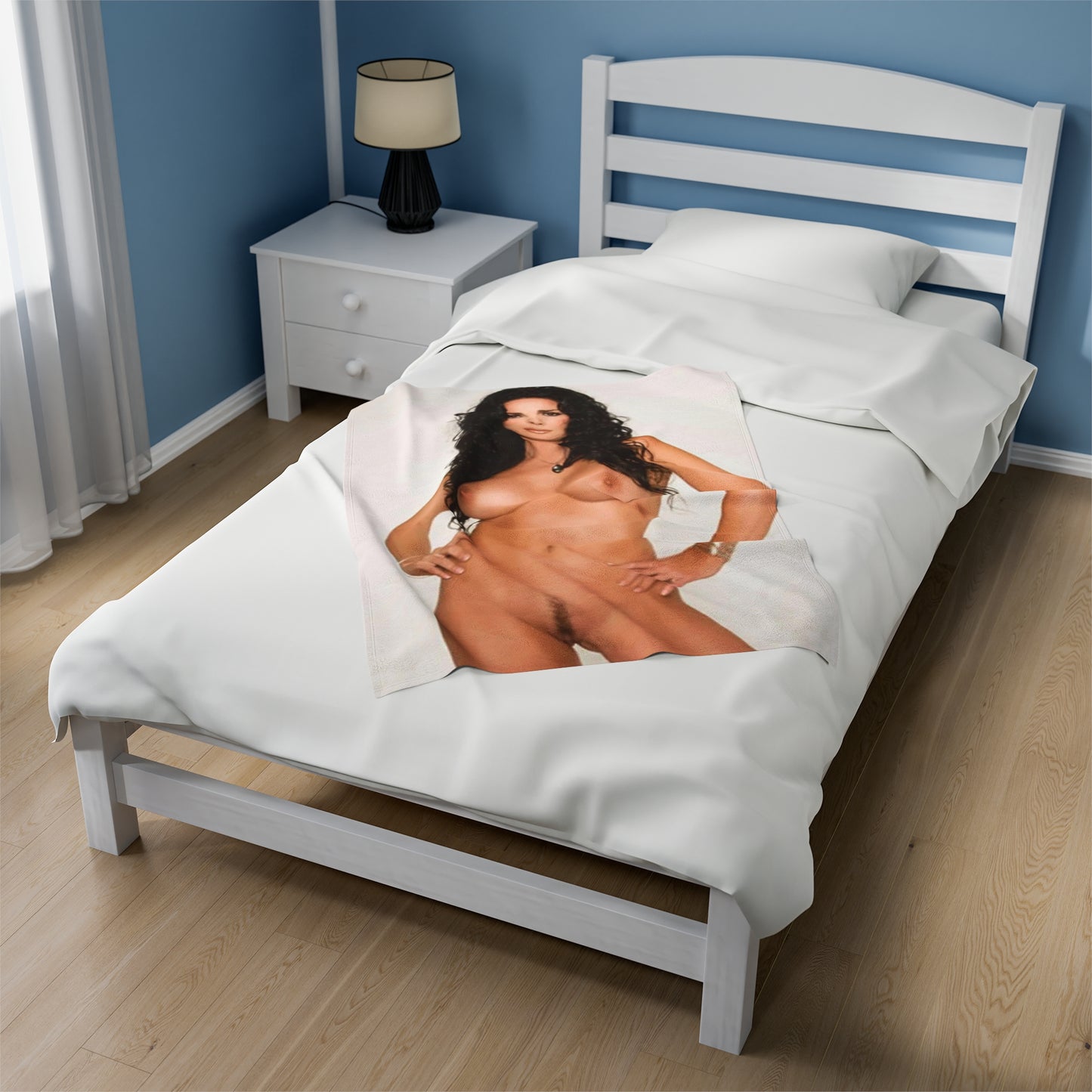 Velveteen Plush Blanket Retro Adult Star Julie Strain