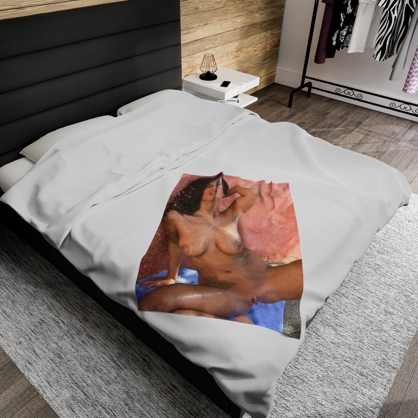 Velveteen Plush Blanket Whitney Westgate Nude