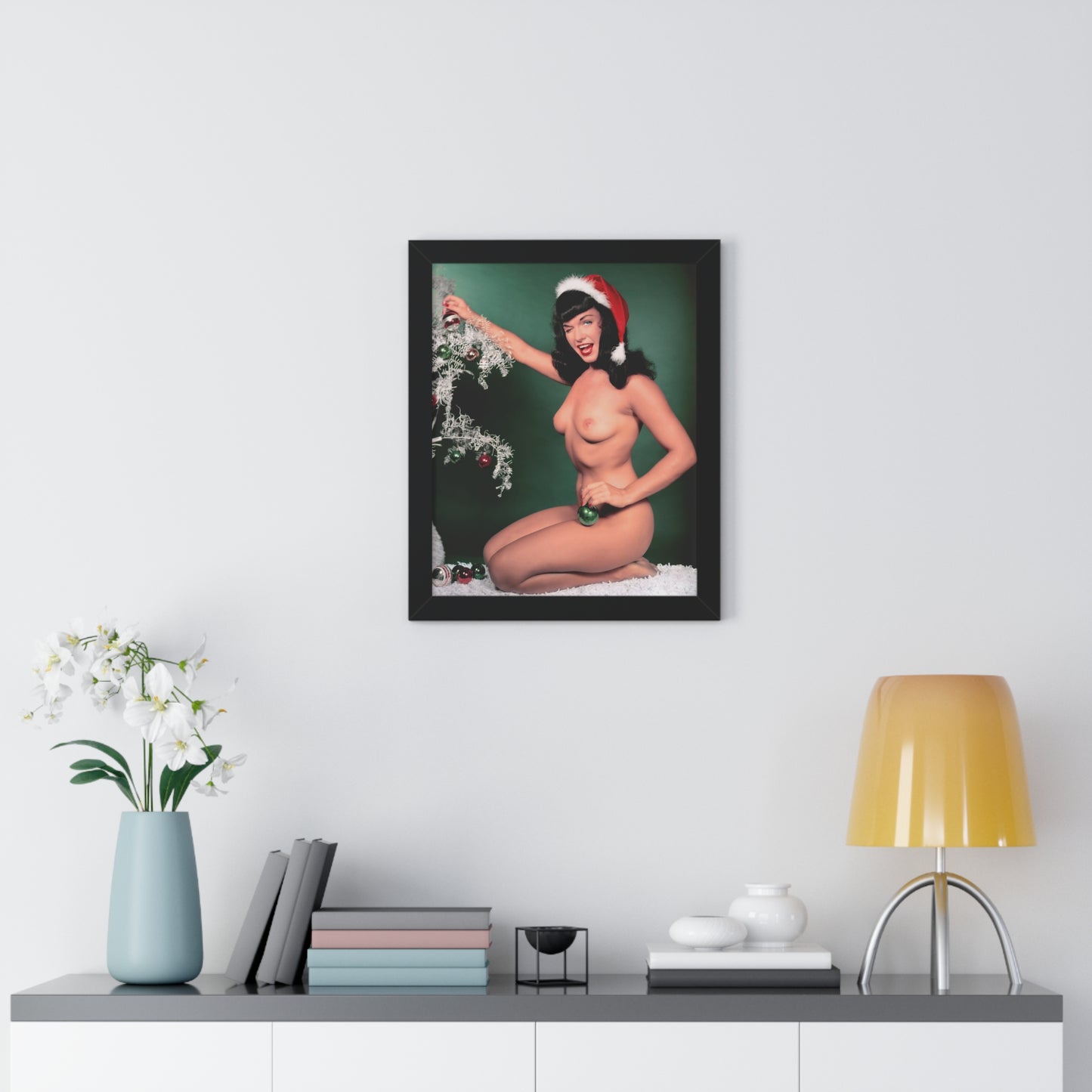 Framed Vertical Poster Playboy Playmate January 1955 Bettie Page