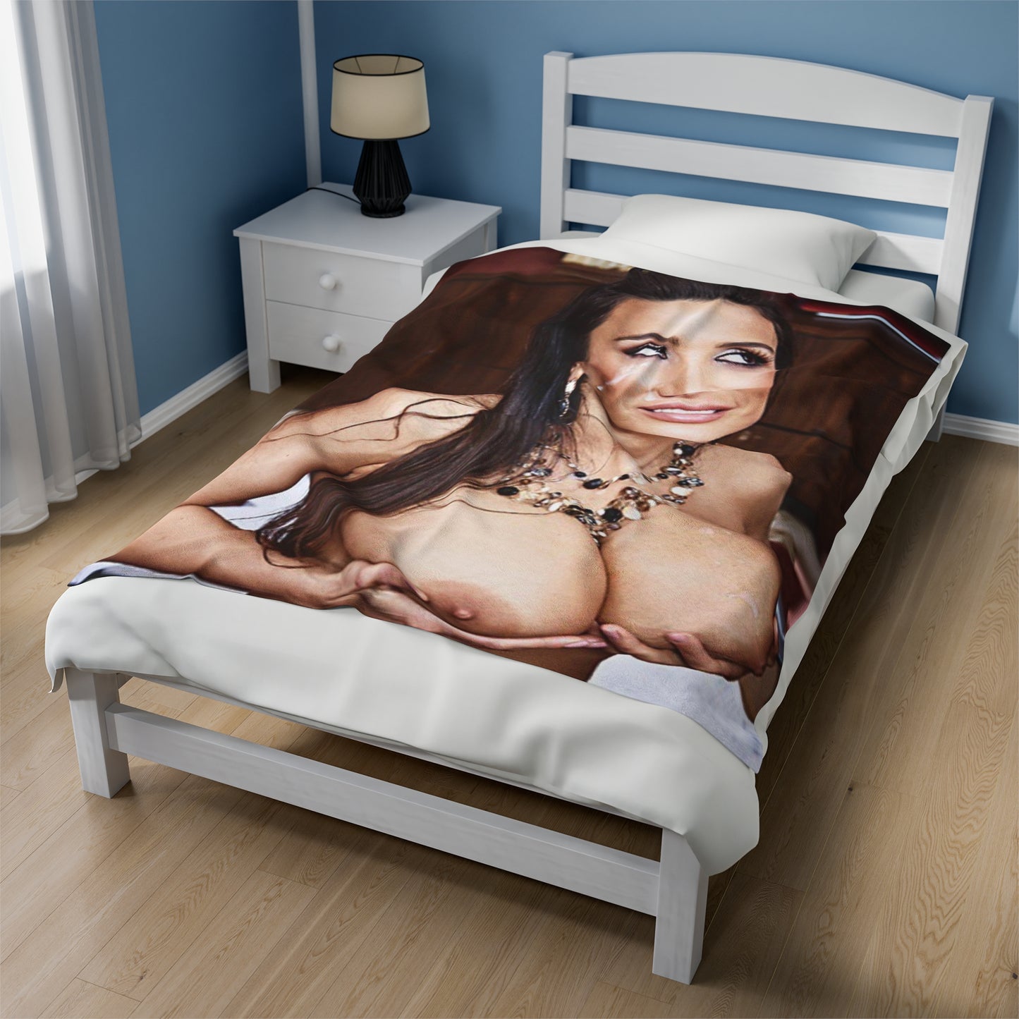 Velveteen Plush Blanket Lisa Ann Nude