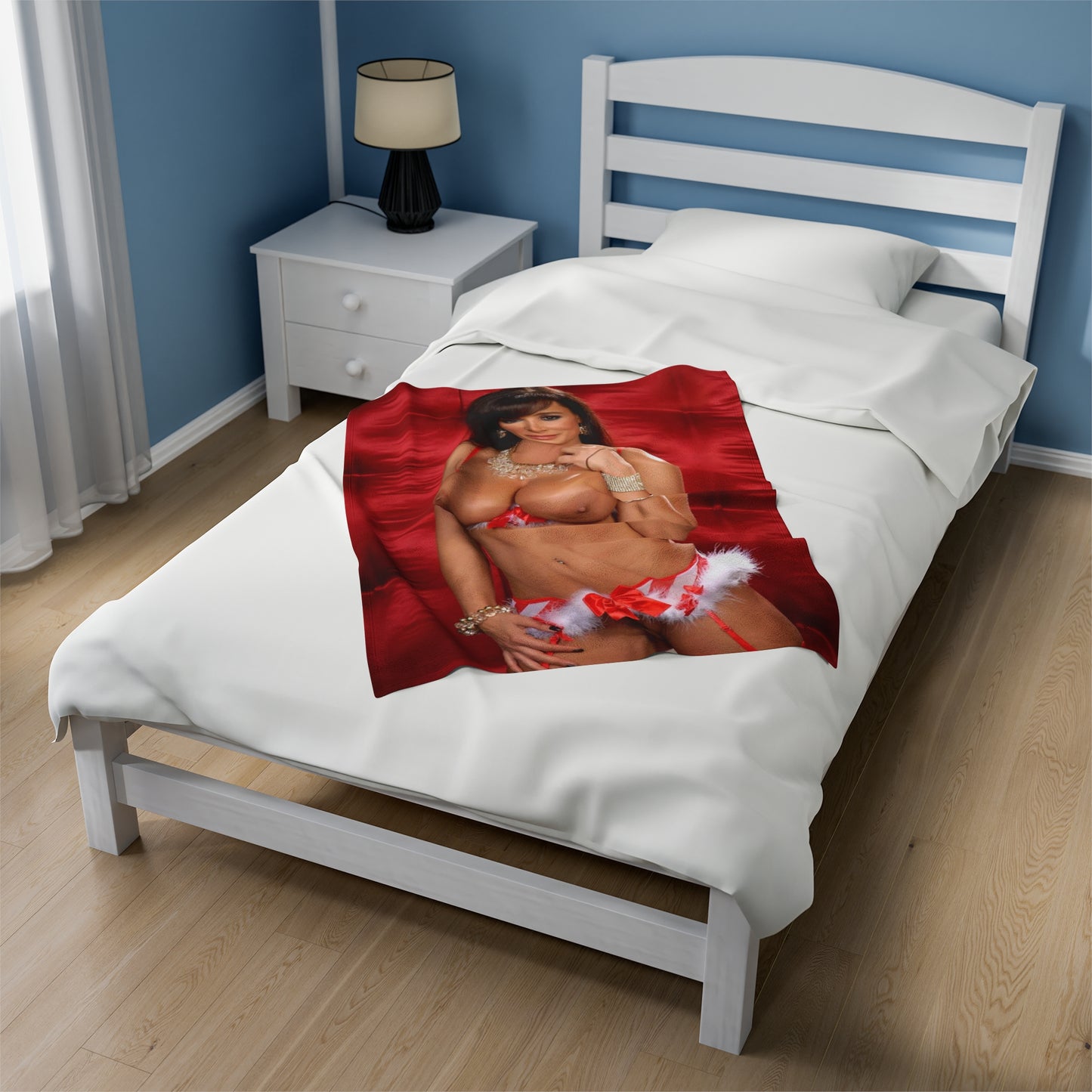 Velveteen Plush Blanket Lisa Ann Nude