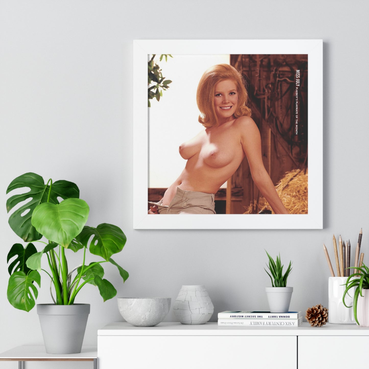 Framed Vertical Poster Playboy Playmate July 1964 Melba Ogle