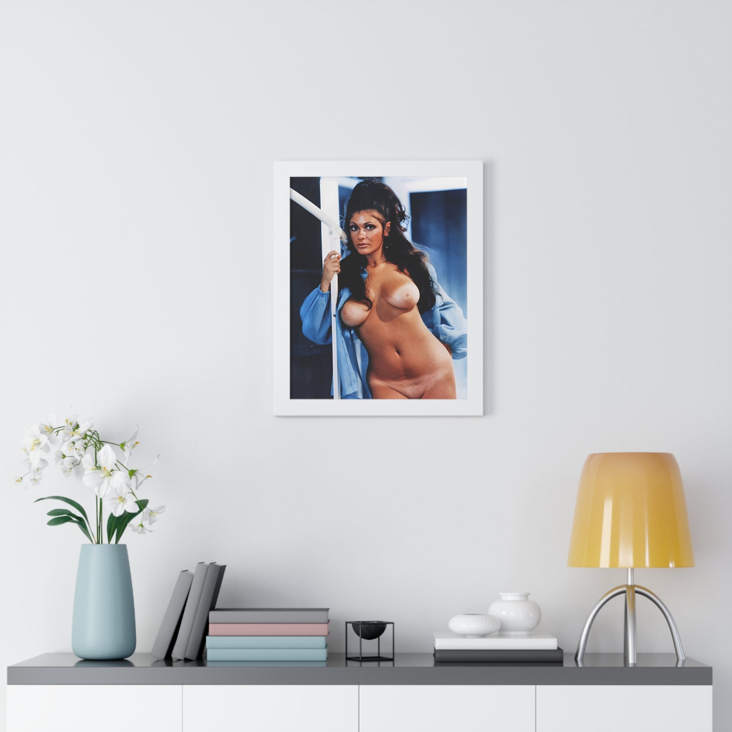 Framed Vertical Poster Playboy Playmate Cynthia Myers nude