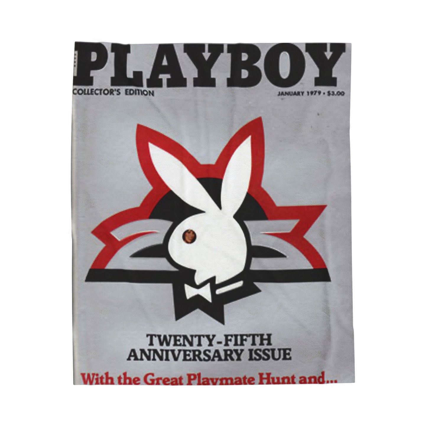 Velveteen Plush Blanket Play Boy Cover January 1979
