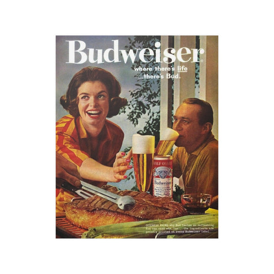 Satin Posters (210gsm) Retro Beer Advertisement Budweiser