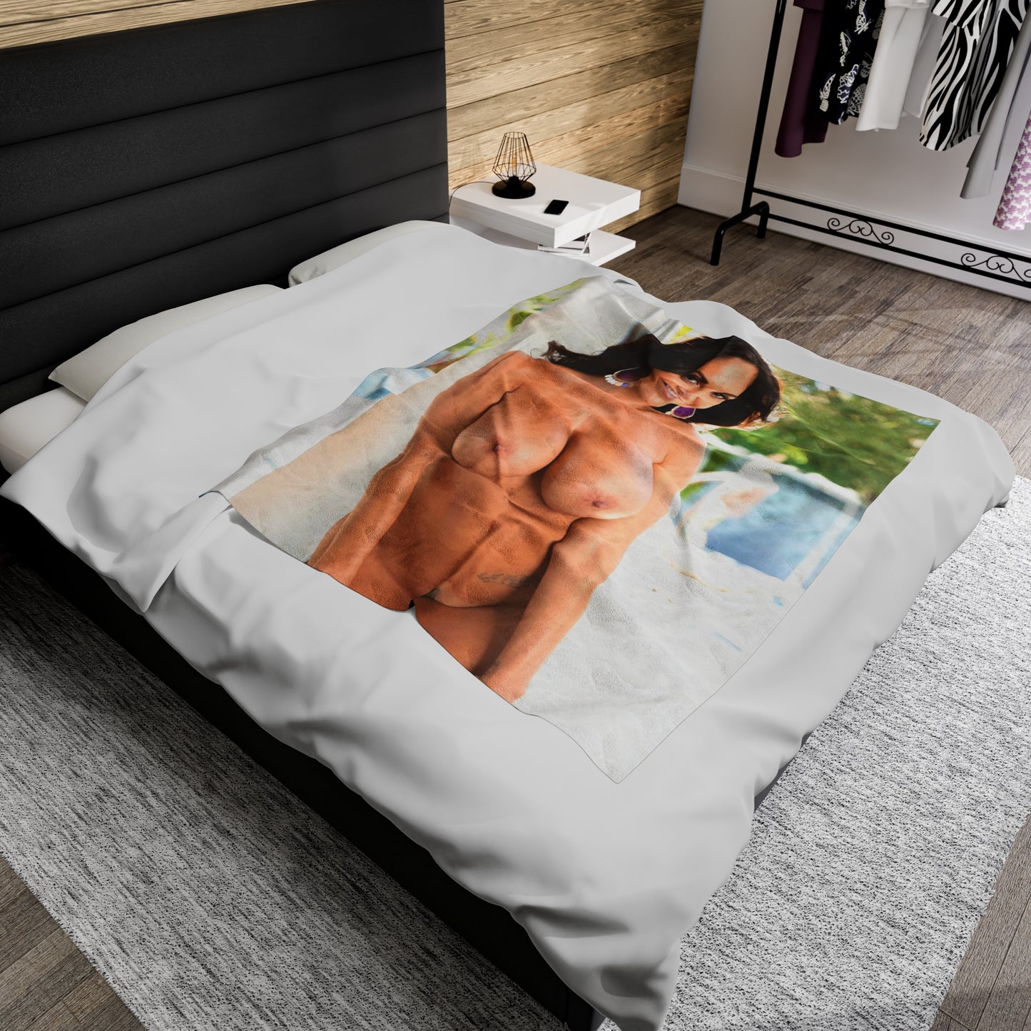 Velveteen Plush Blanket Ava Addams Nude