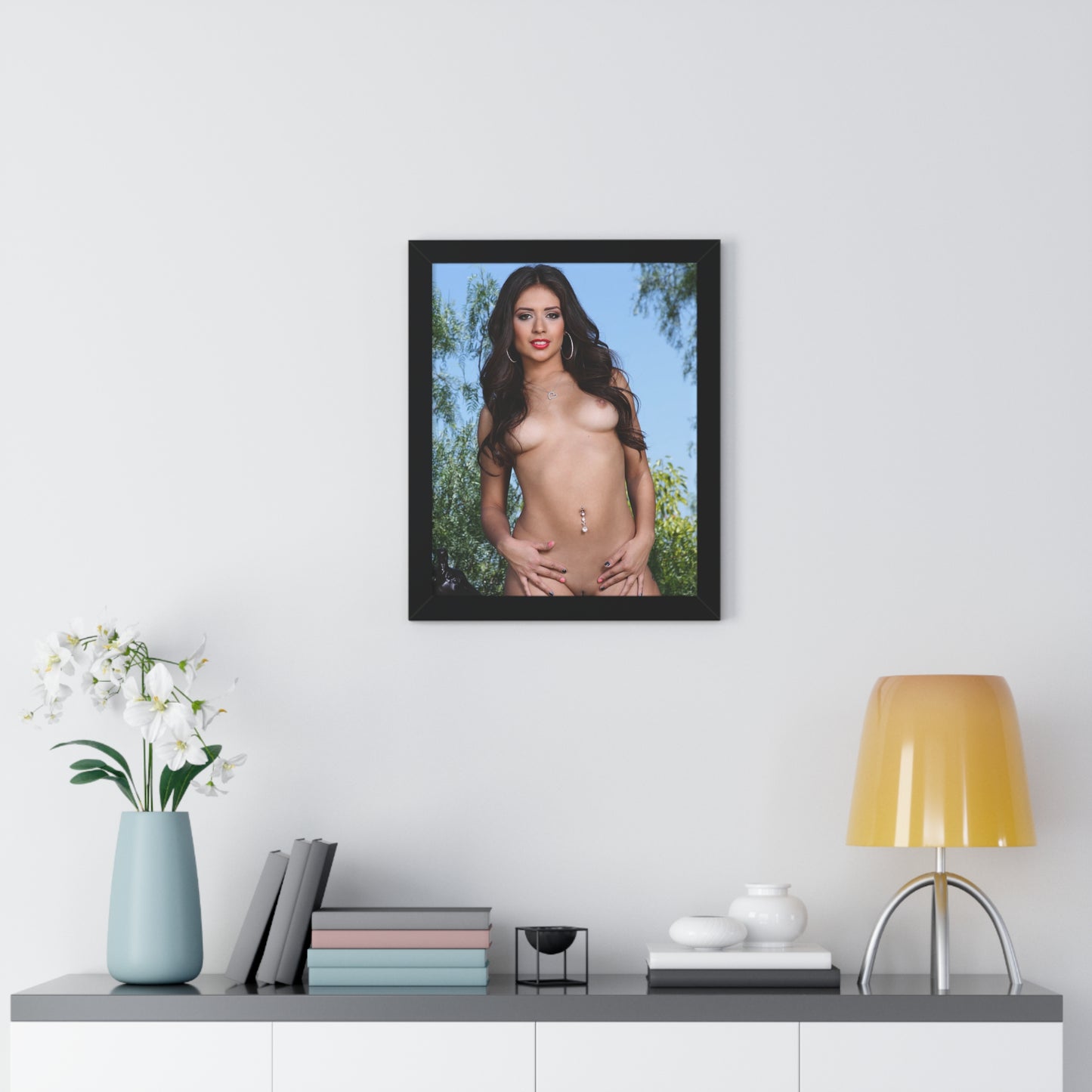 Framed Vertical Poster Porn Star Jynx Maze Nude