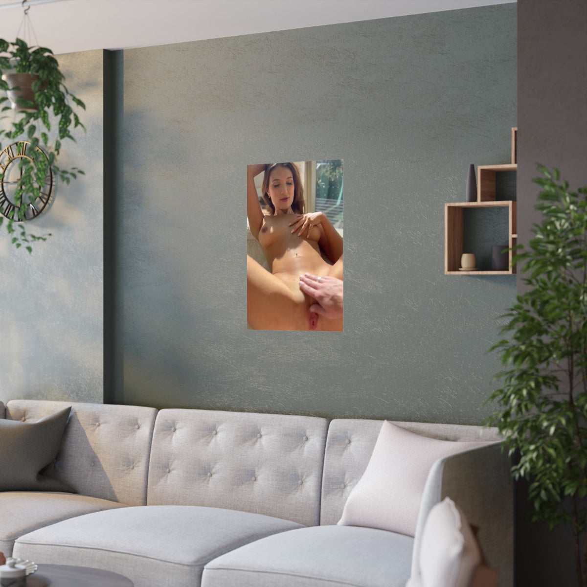Satin Posters (210gsm) Beautiful Milf About to Get It