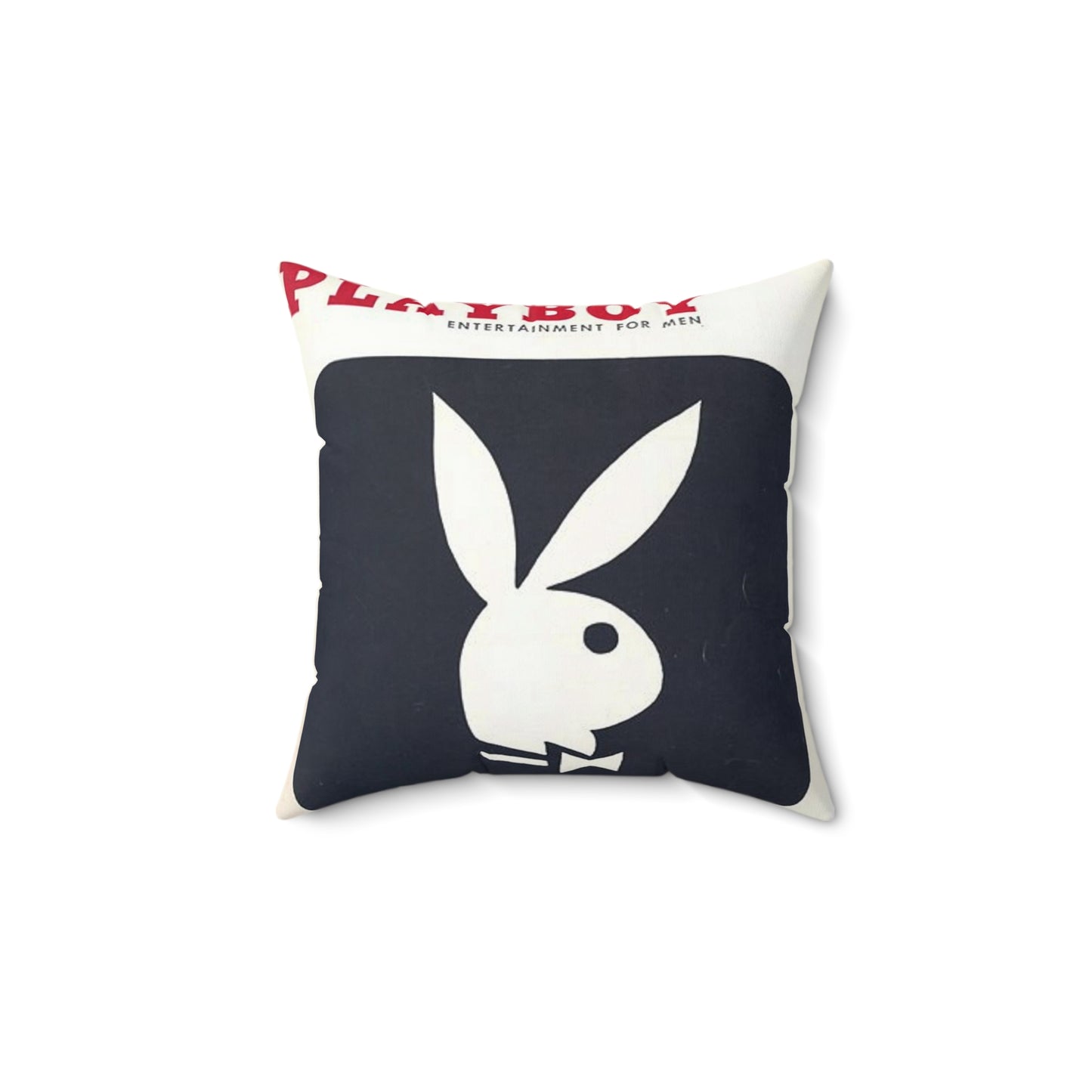 Spun Polyester Square Pillow Playboy Cover April 1956
