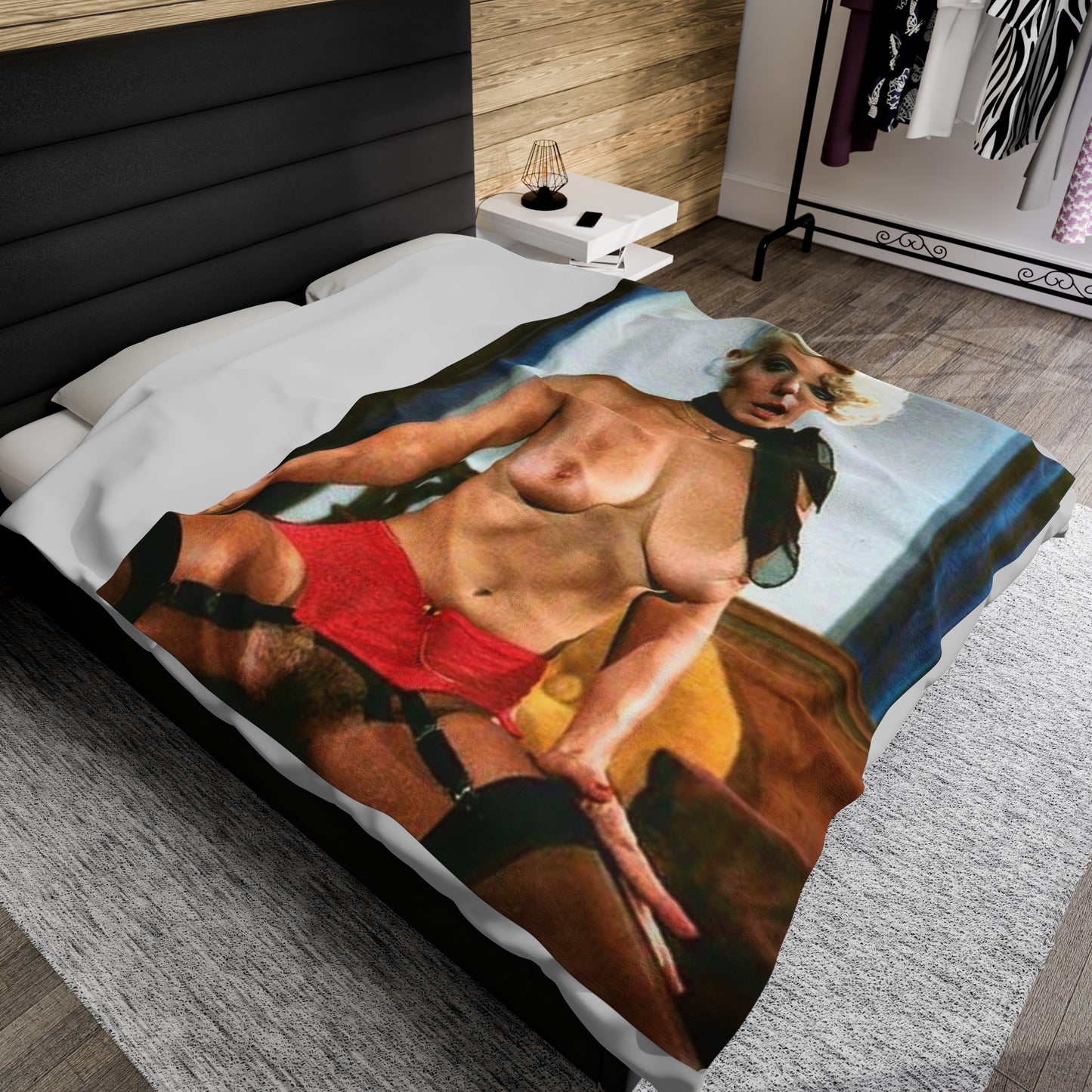 Velveteen Plush Blanket Porn Star Seka Nude