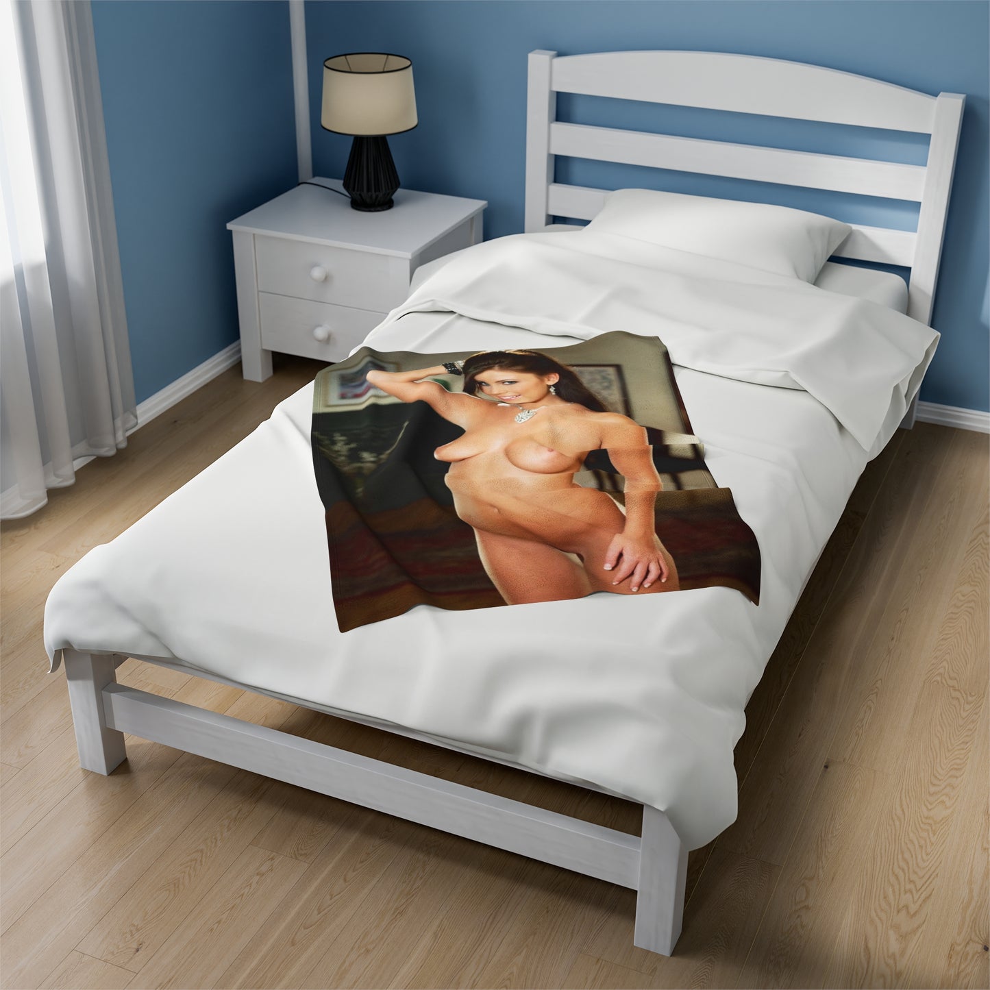 Velveteen Plush Blanket Whitney Westgate Nude