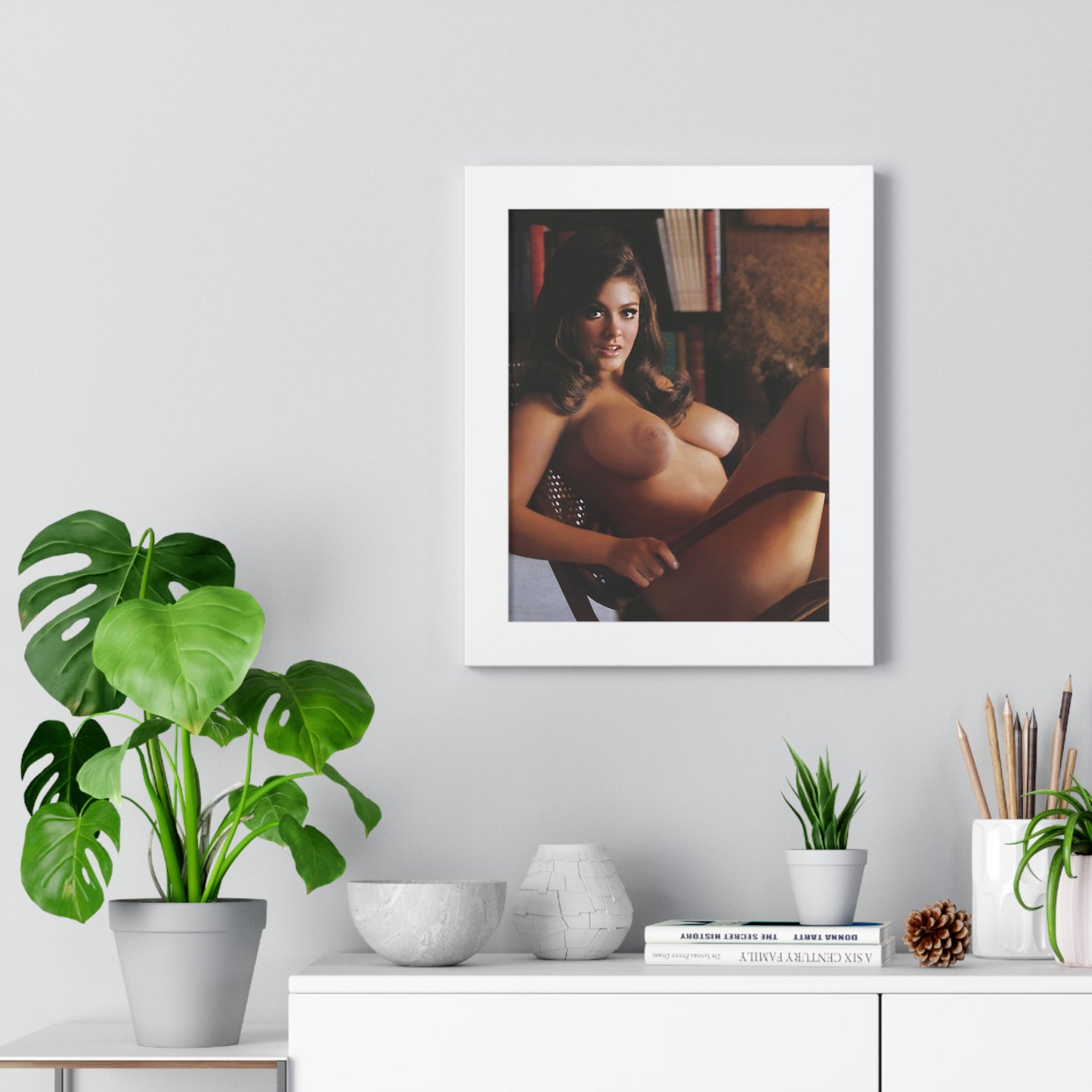 Framed Vertical Poster Playboy Playmate Cynthia Myers Nude