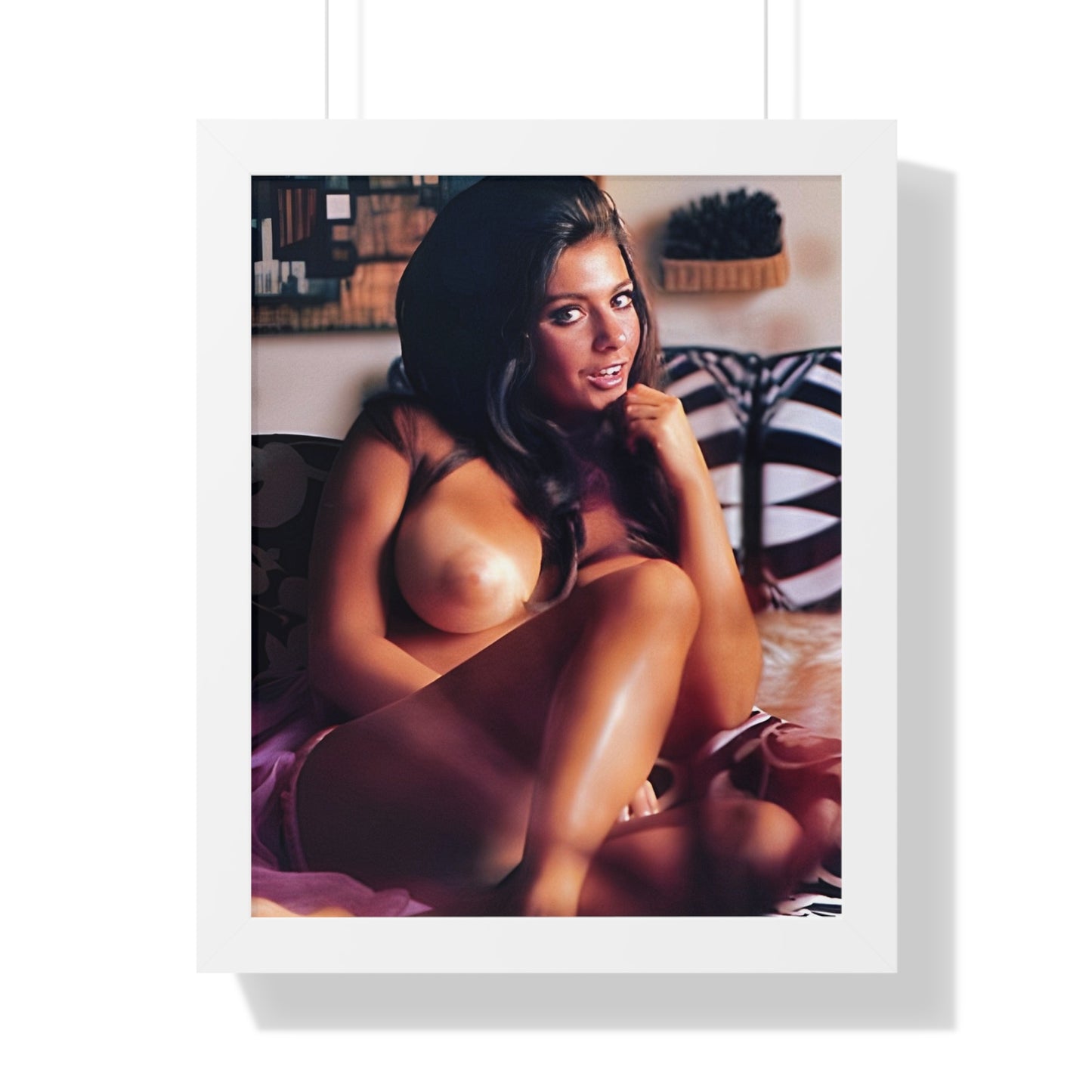 Framed Vertical Poster Playboy Playmate Cynthia Myers nude