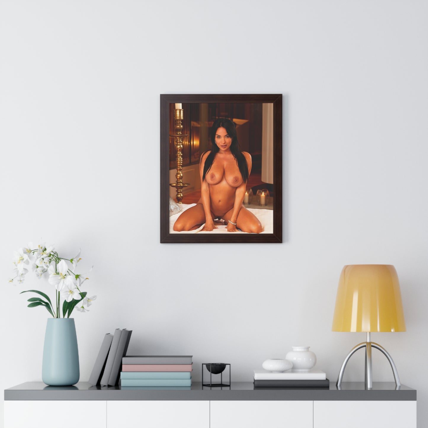 Framed Vertical Poster Pornstar Anissa Kate Nude