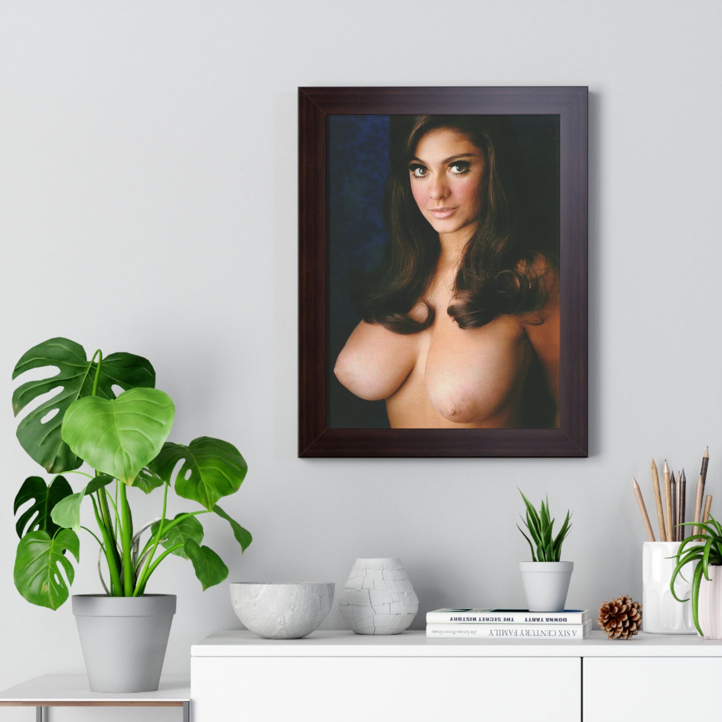 Framed Vertical Poster Playboy Playmate Cynthia Myers Nude