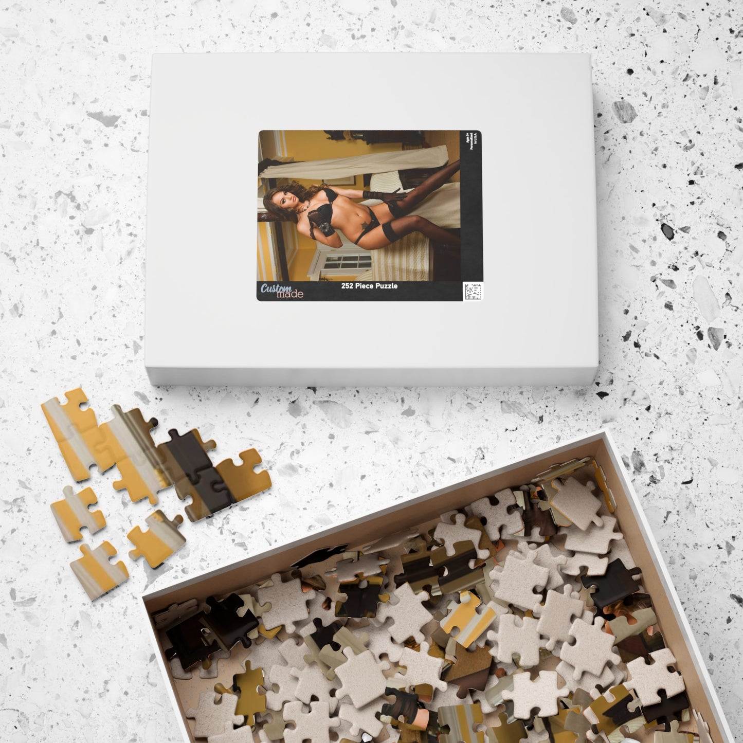 Puzzle (110, 252, 520, 1014-piece) Hot Black Lingerie Babe