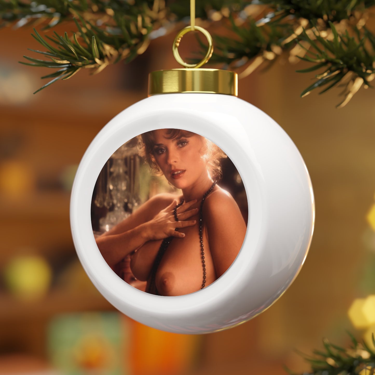 Christmas Ball Ornament Playboy Playmate January 1973 Miki Garcia