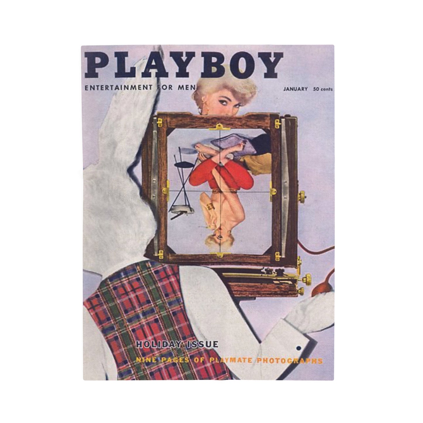 Velveteen Plush Blanket Playboy Magazine Cover January 1956