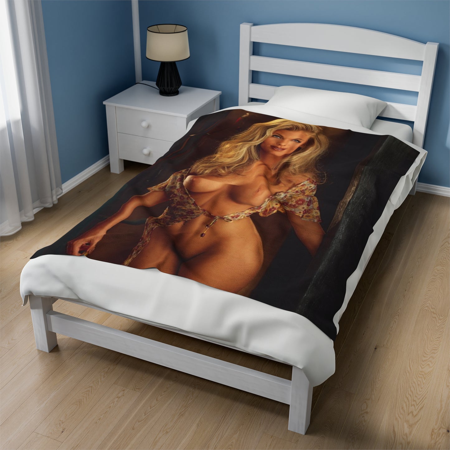 Velveteen Plush Blanket Playboy Playmate July 1995 Heidi Mark