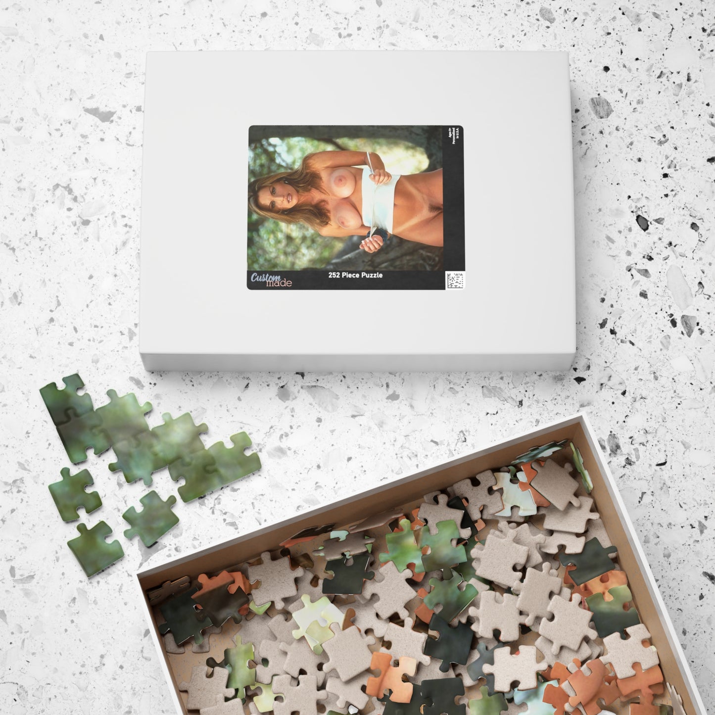 Puzzle (110, 252, 520, 1014-piece) Retro Adult Star Janine Lindenmulder Nude