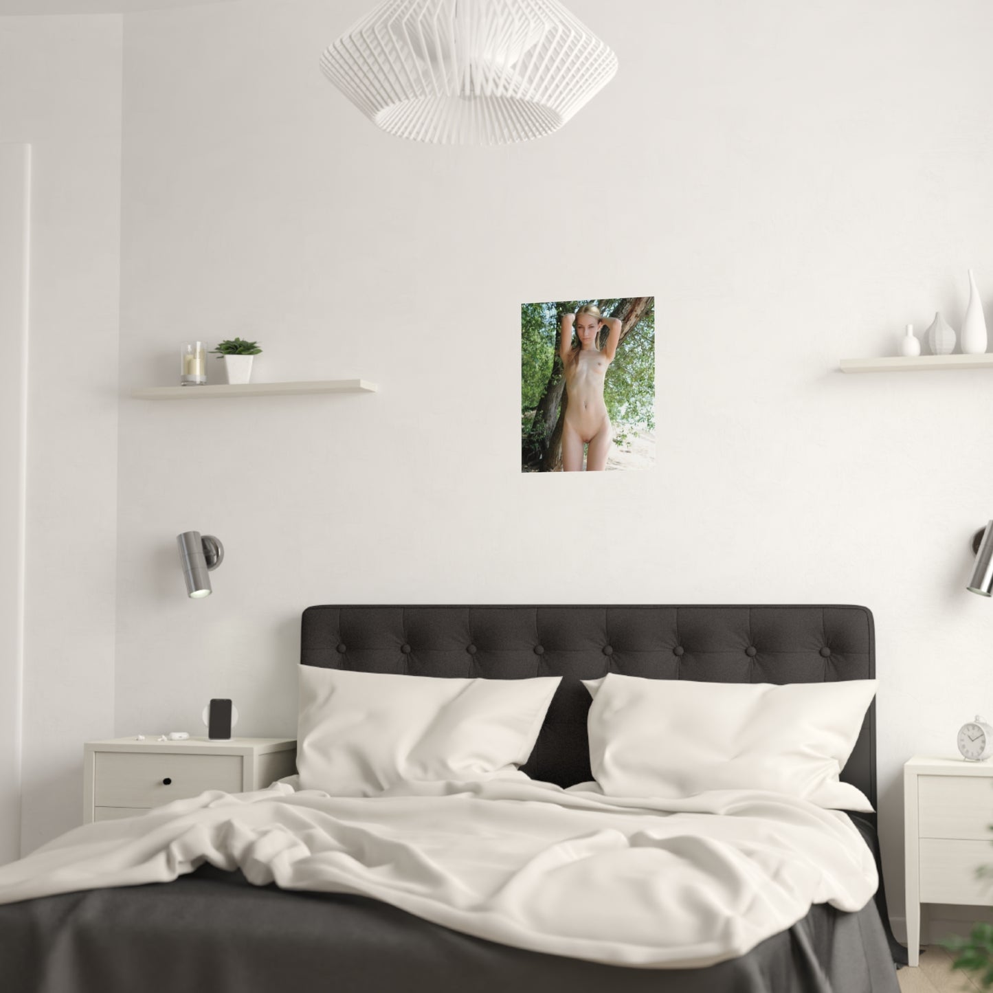 Satin Posters (210gsm) Skinny Nude Outdoors