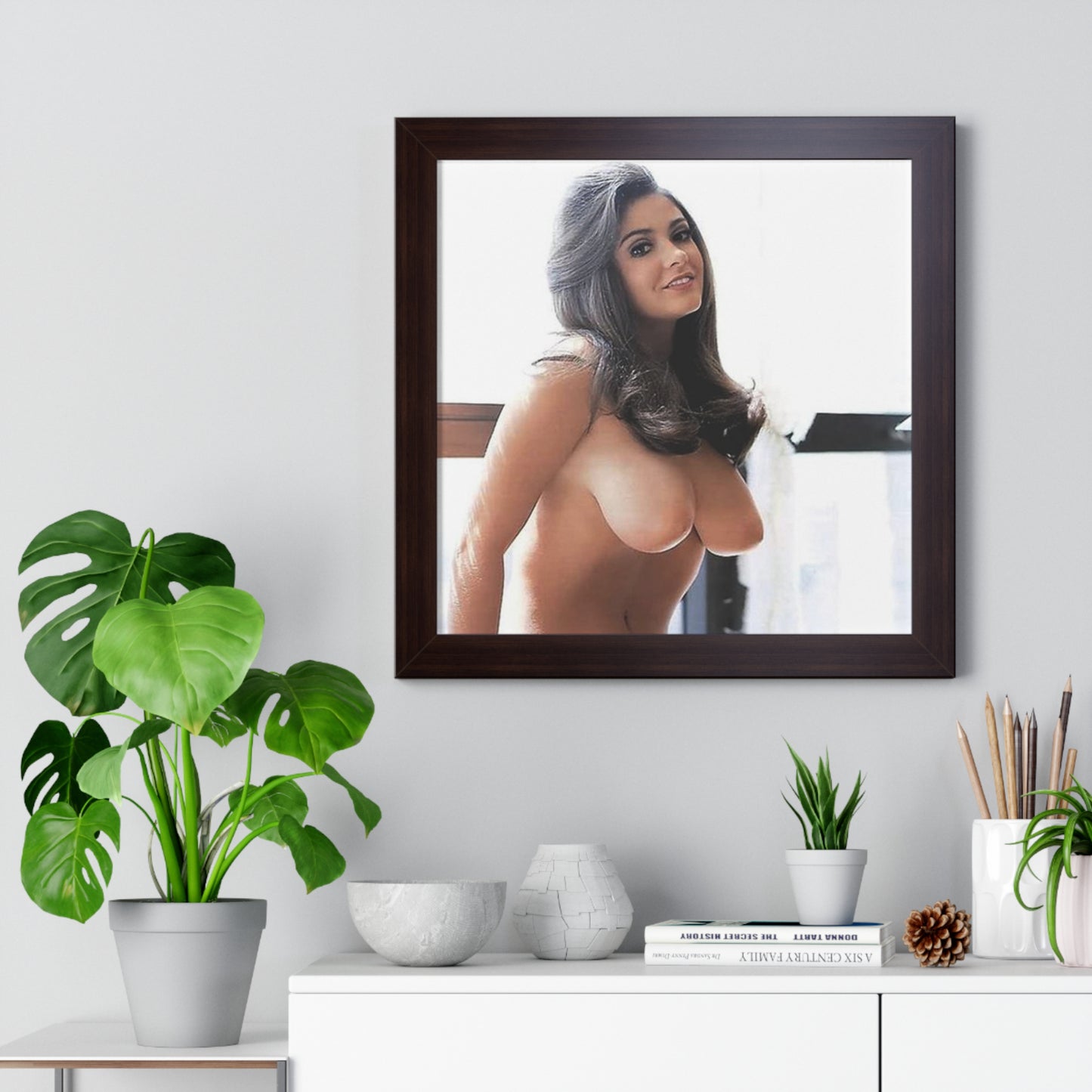 Framed Vertical Poster Playboy Playmate Cynthia Myers Nude