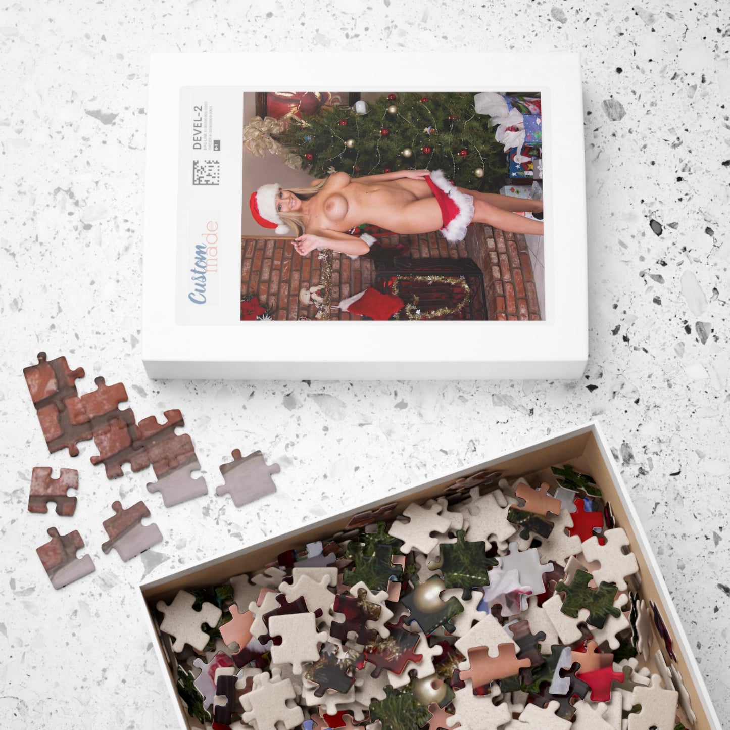 Puzzle (110, 252, 500, 1014-piece) Nude Christmas Girl 3